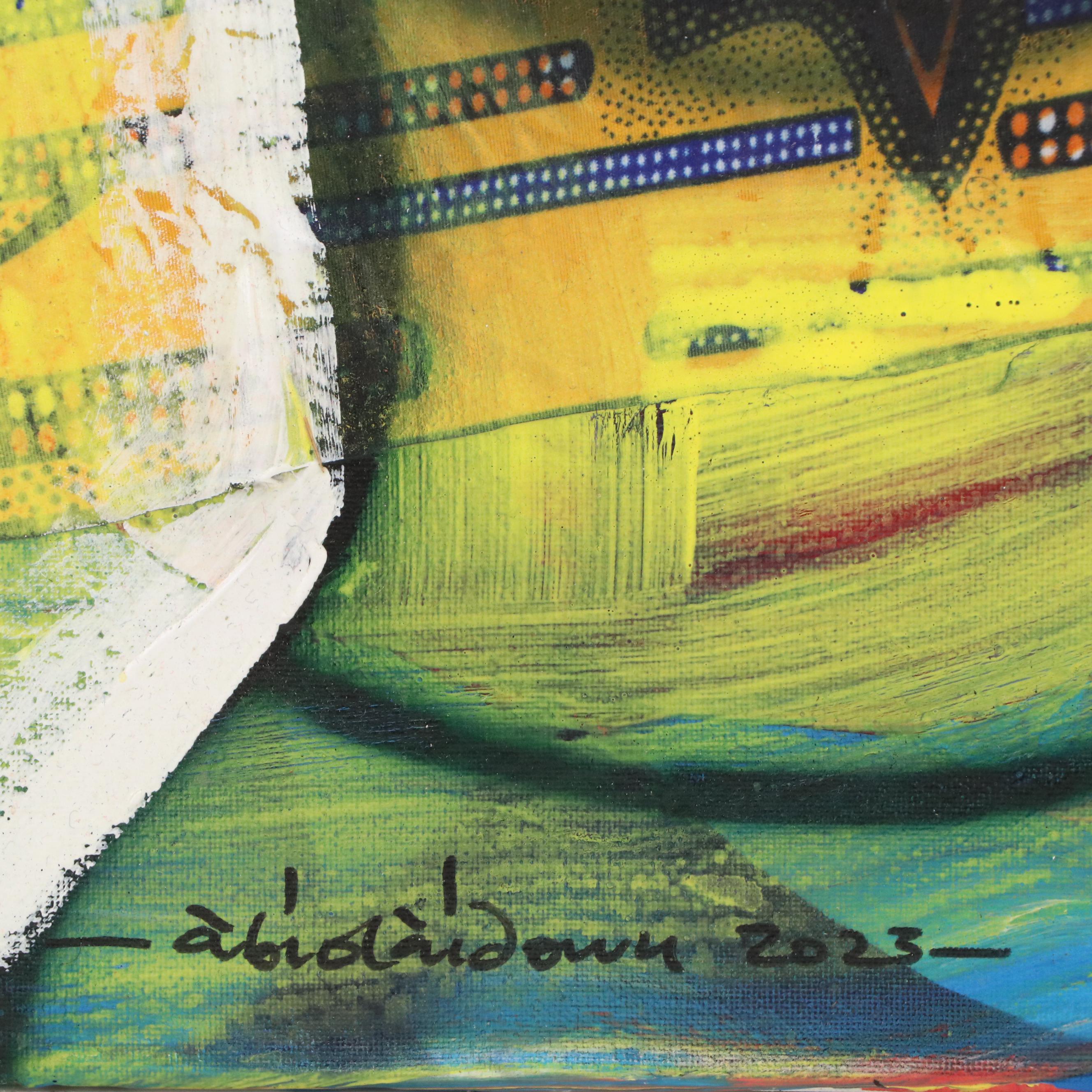 Abiola Idowu Stylized Mixed Media Portrait "My Prayers III" 2023