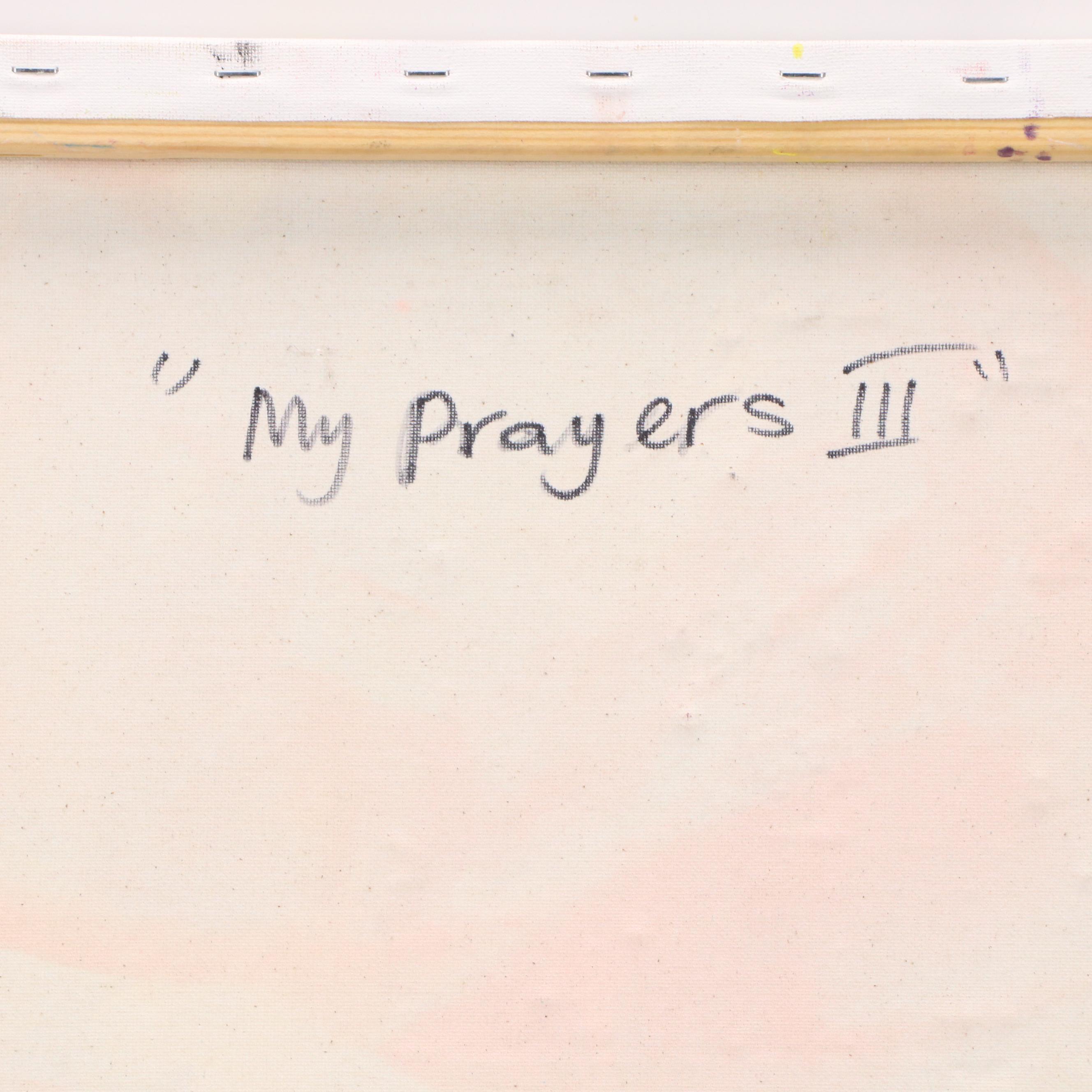 Abiola Idowu Stylized Mixed Media Portrait "My Prayers III" 2023