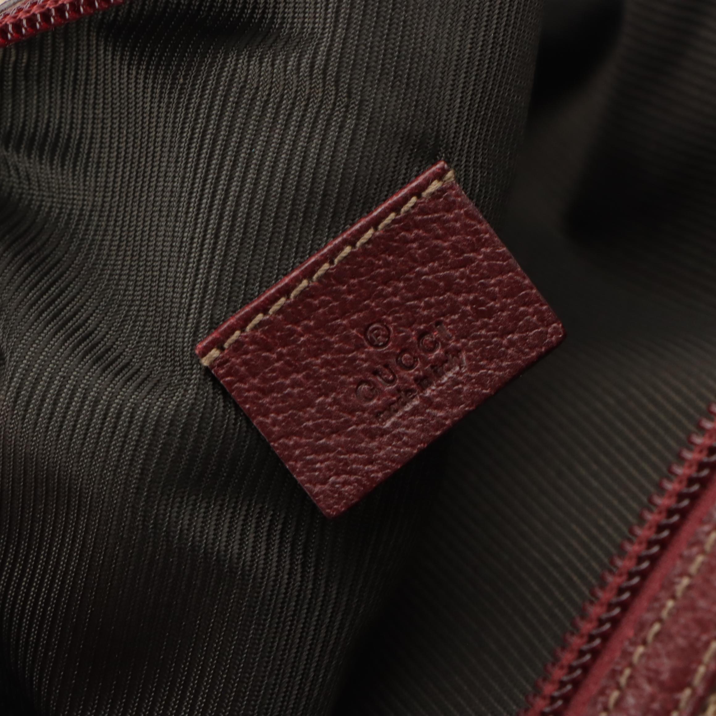 Gucci GG Canvas and Cinghiale Leather Small Handbag