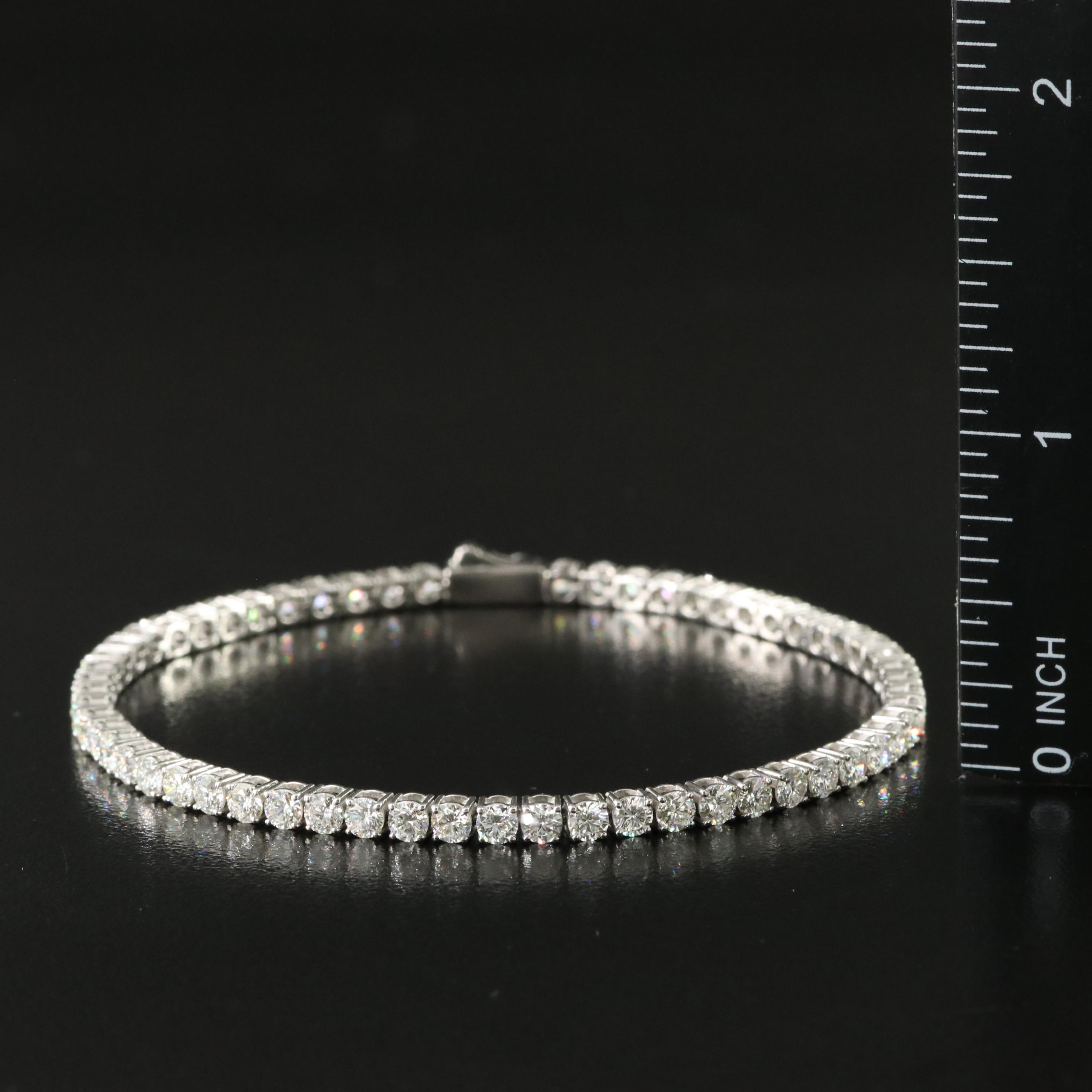 Platinum 6.14 CTW Diamond Line Bracelet