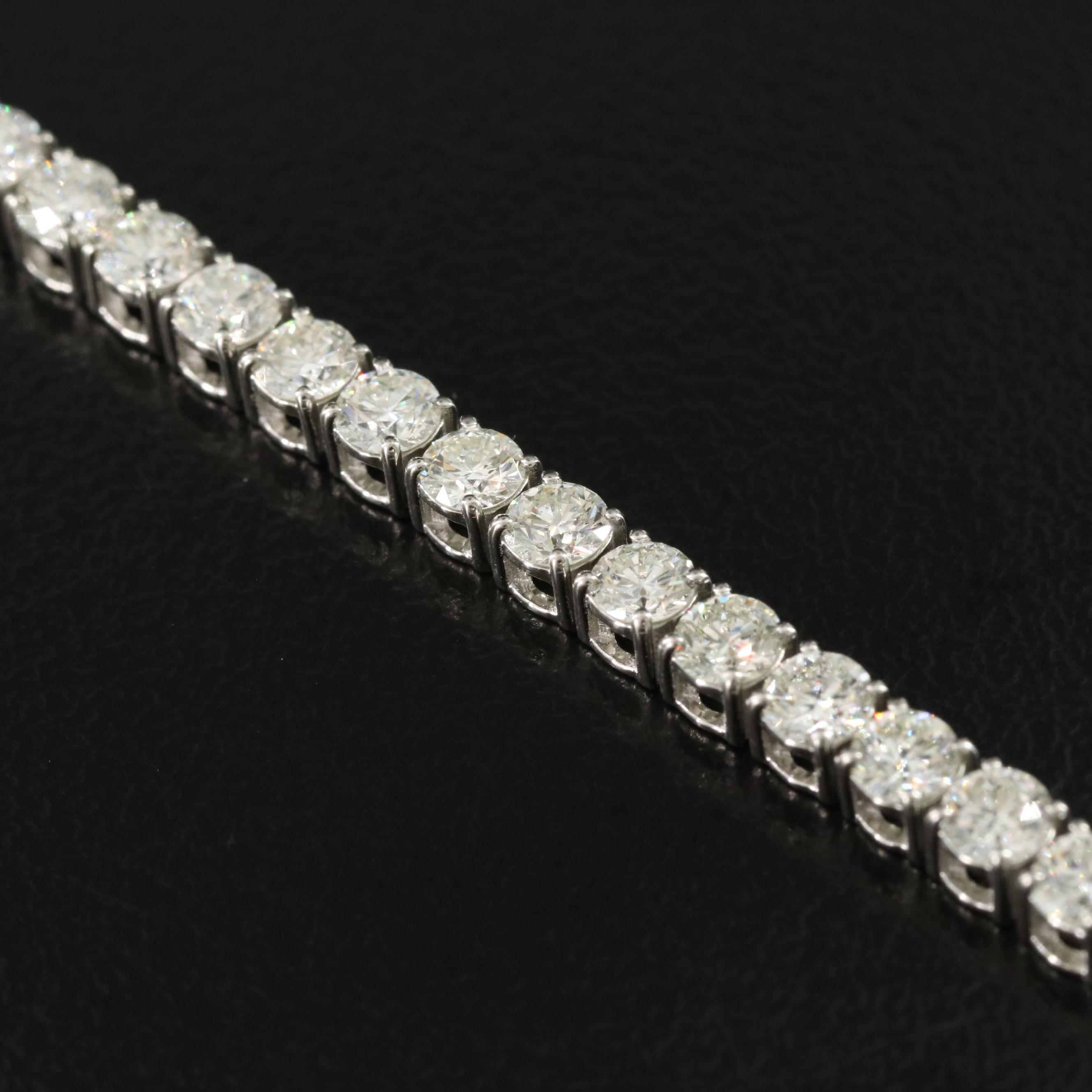 Platinum 6.14 CTW Diamond Line Bracelet