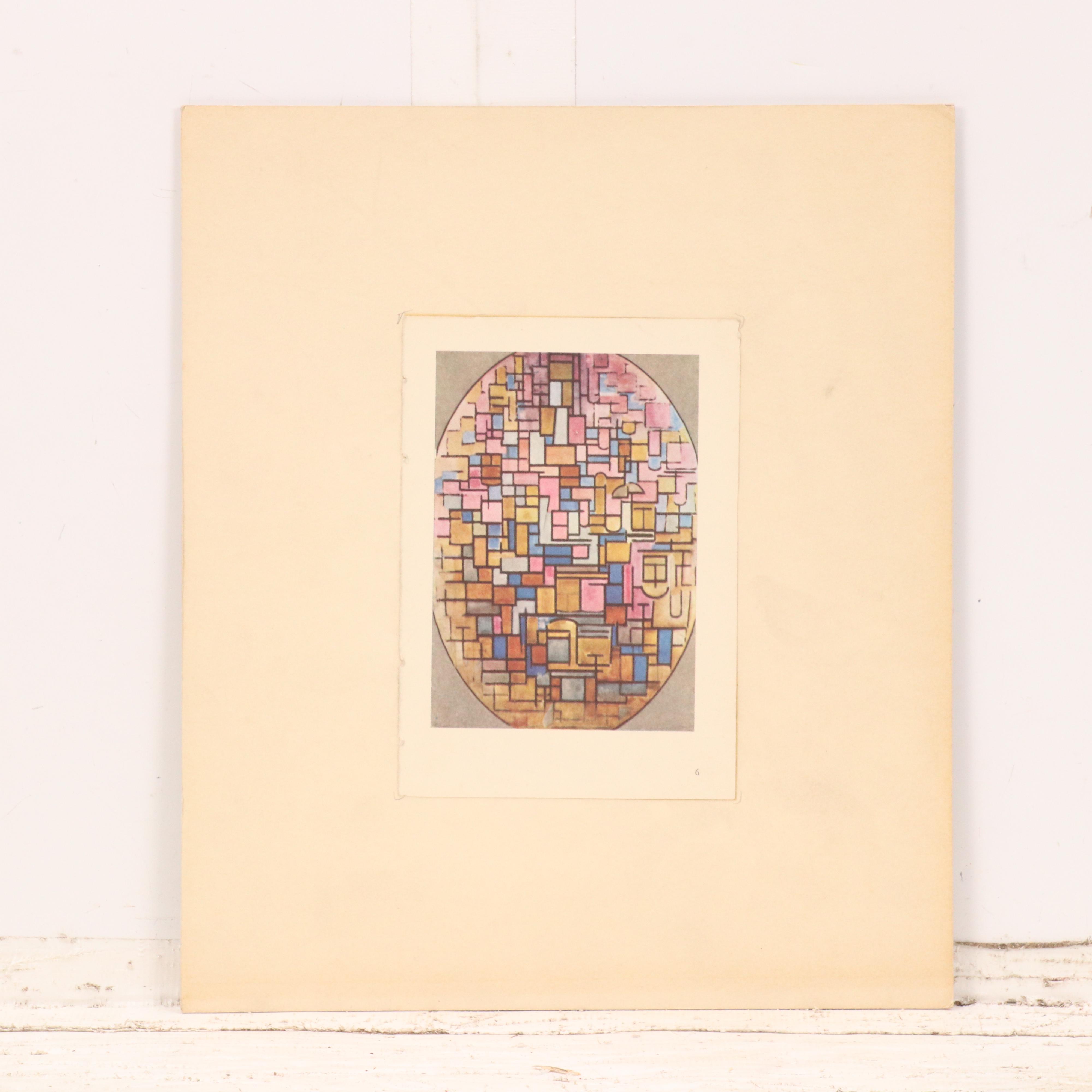 Pair of Bookplate Offset Lithographs After Piet Mondrian, Mid–Late 20th Century