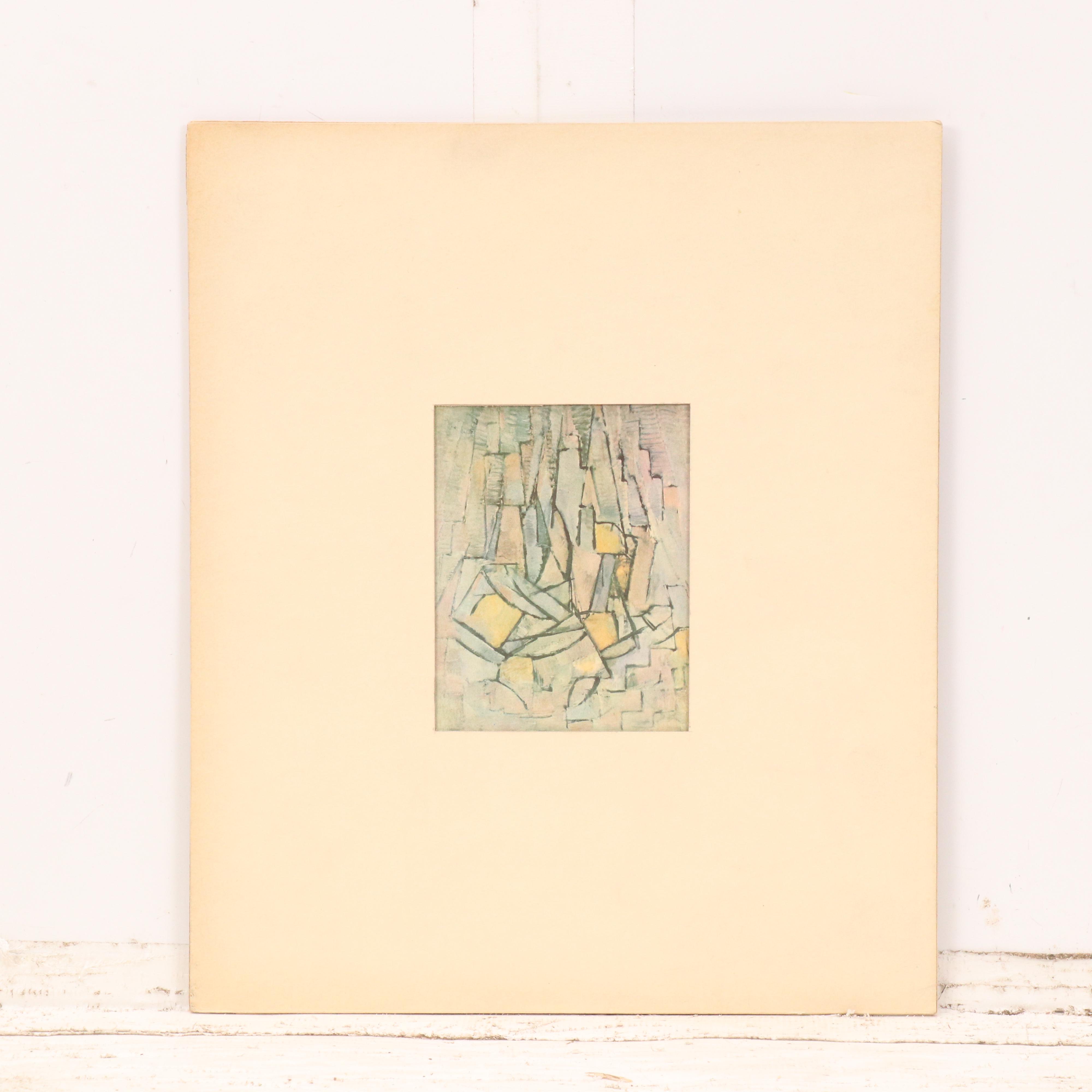 Pair of Bookplate Offset Lithographs After Piet Mondrian, Mid–Late 20th Century