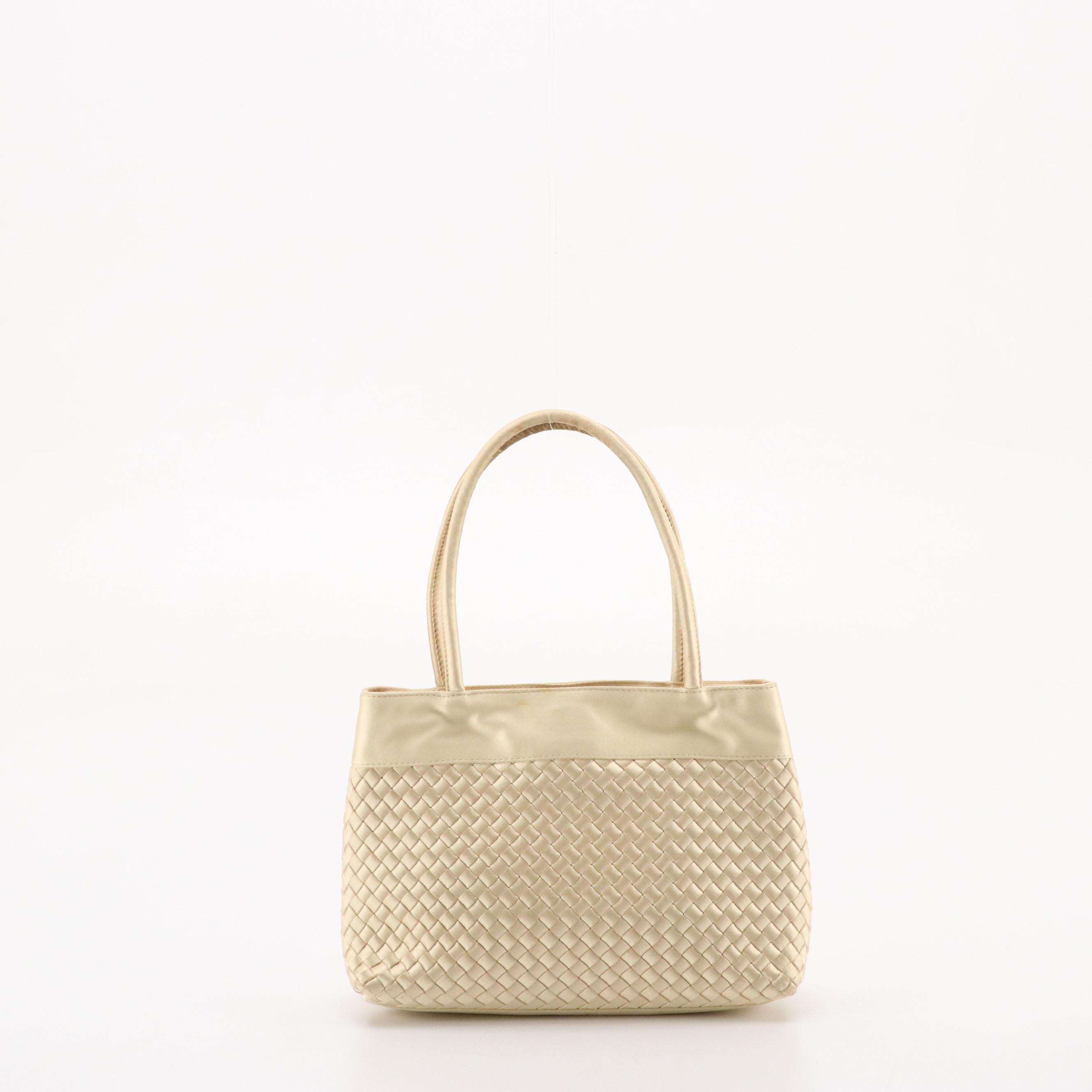Bottega Veneta Intrecciato Satin Handbag