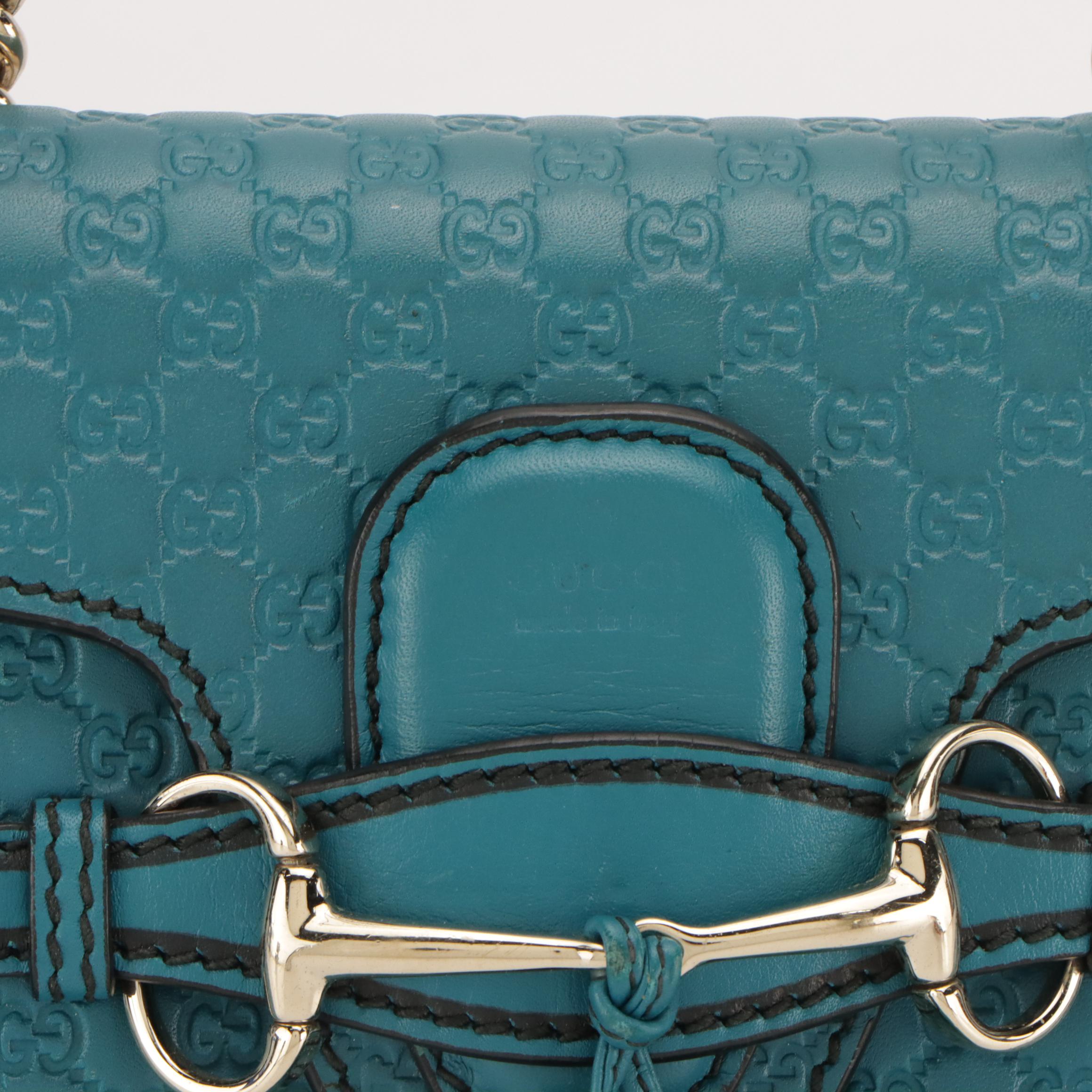 Gucci Microguccissima Mini Emily Flap Chain-Link Crossbody