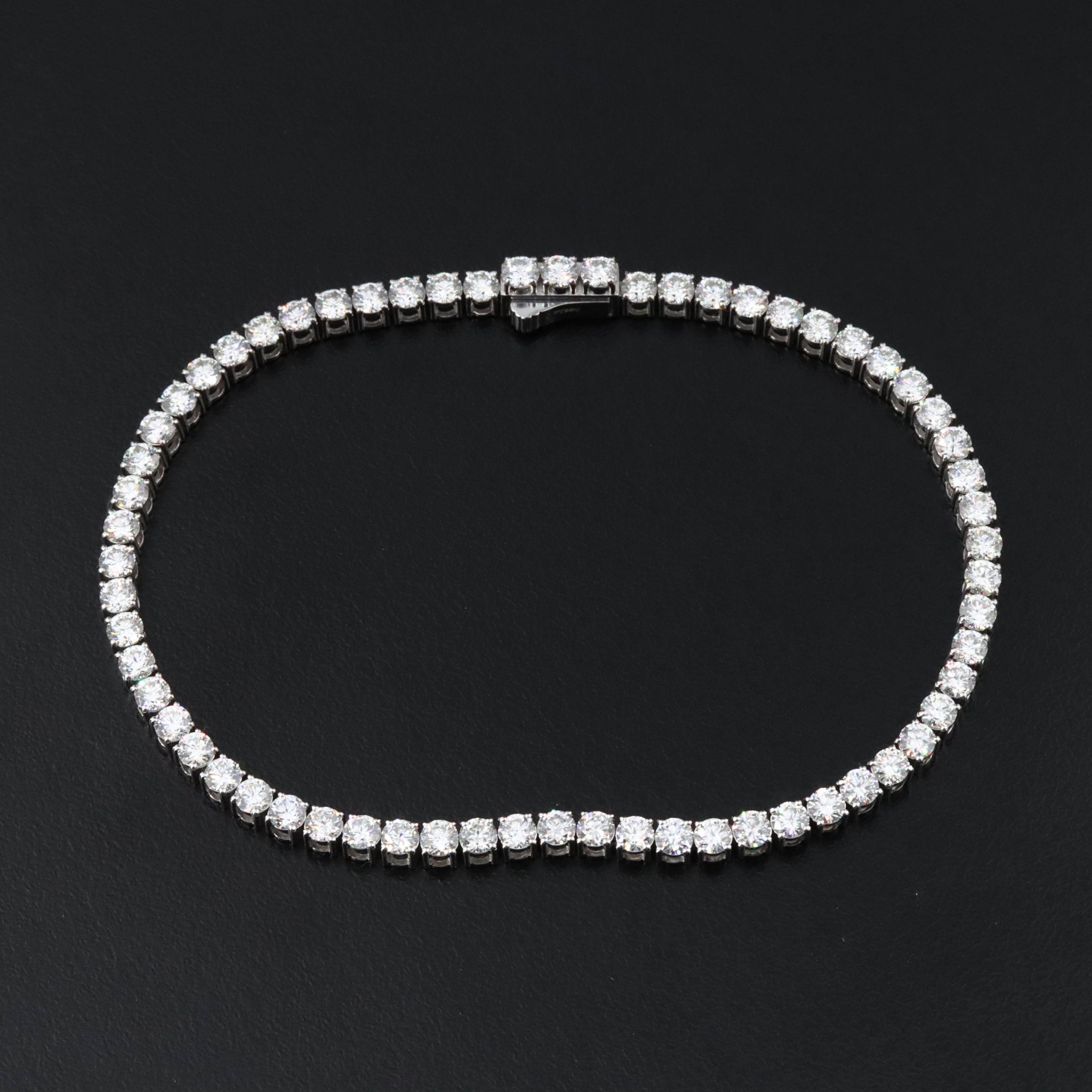 Platinum 5.74 CTW Diamond Line Bracelet
