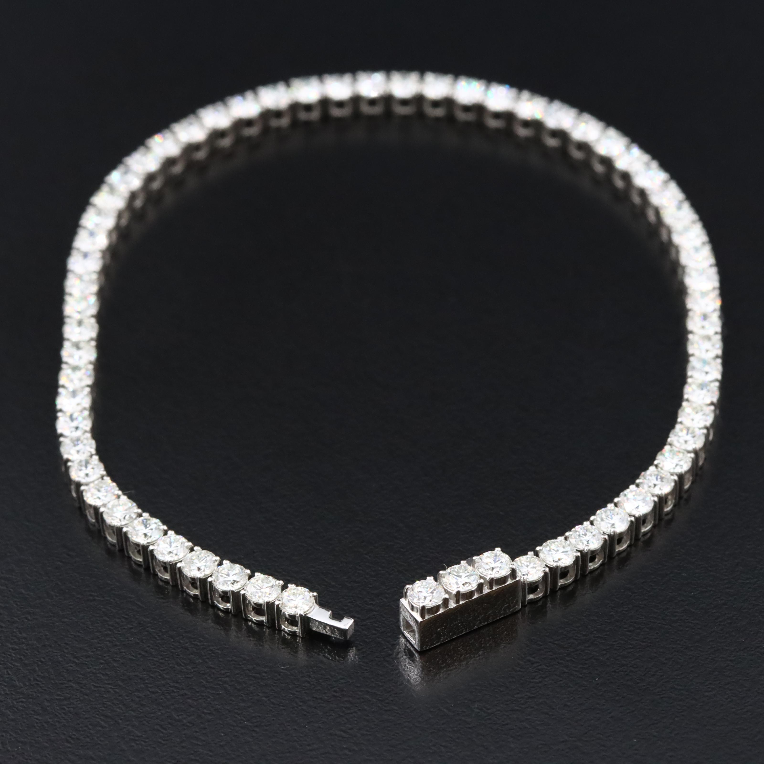 Platinum 5.74 CTW Diamond Line Bracelet