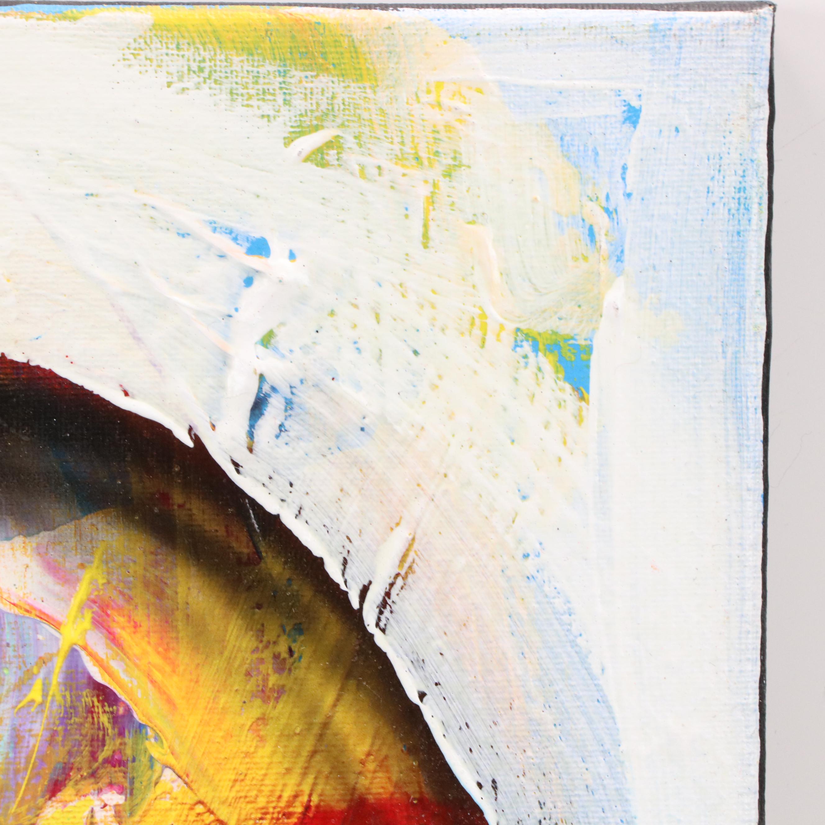 Abiola Idowu Stylized Mixed Media Portrait "My Good Friend" 2023