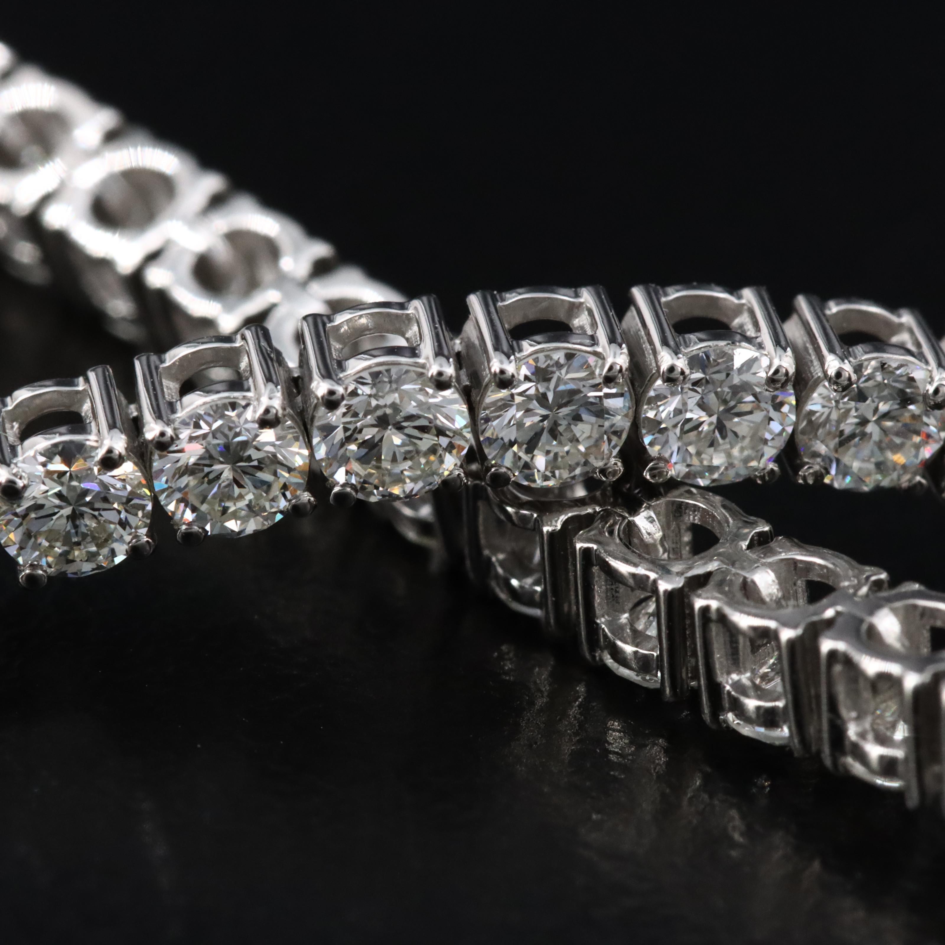 Platinum 5.74 CTW Diamond Line Bracelet