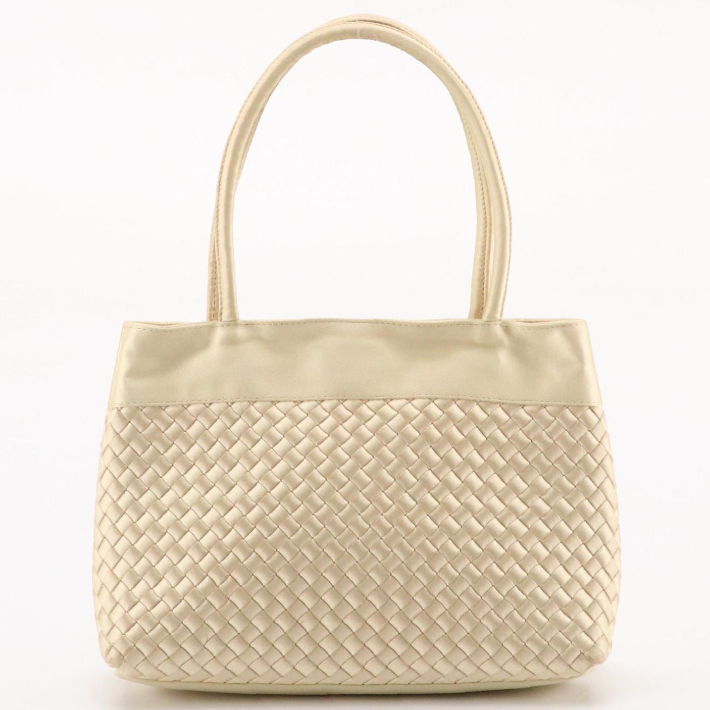 Bottega Veneta Intrecciato Satin Handbag