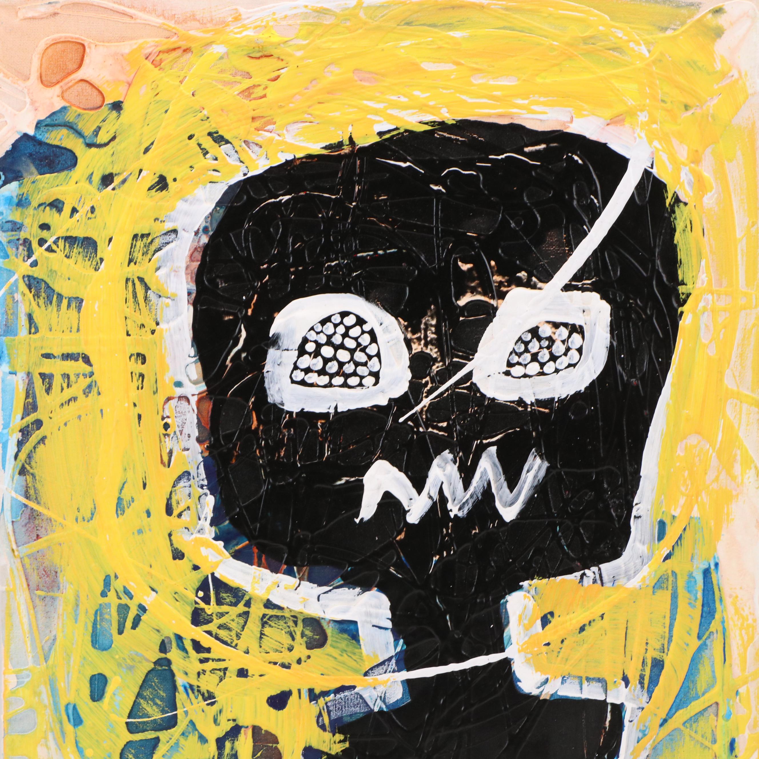 Abiola Idowu Stylized Mixed Media Portrait "Wealth," 2023