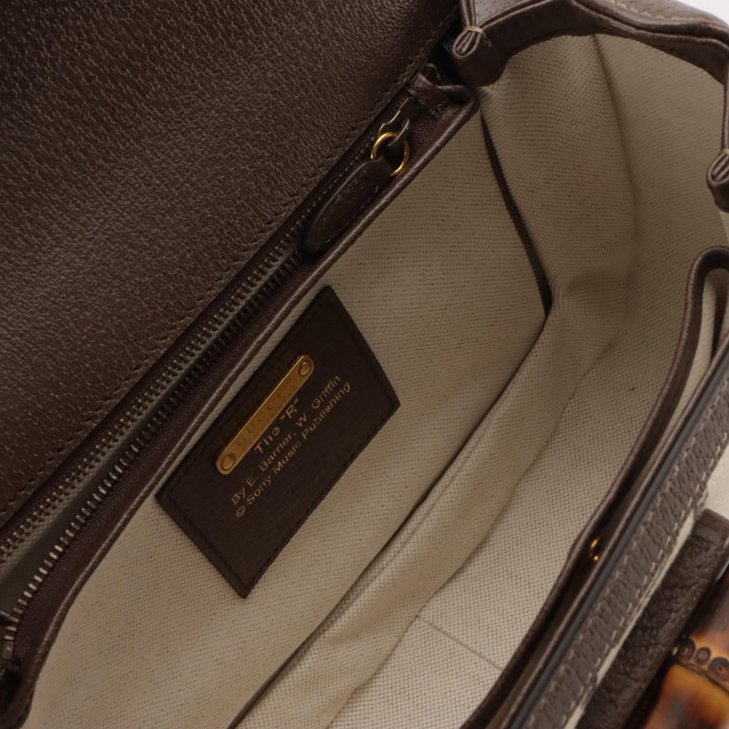 Gucci 100 Limited Edition Bamboo 1947 Bag in Centennial Music Printed Canvas