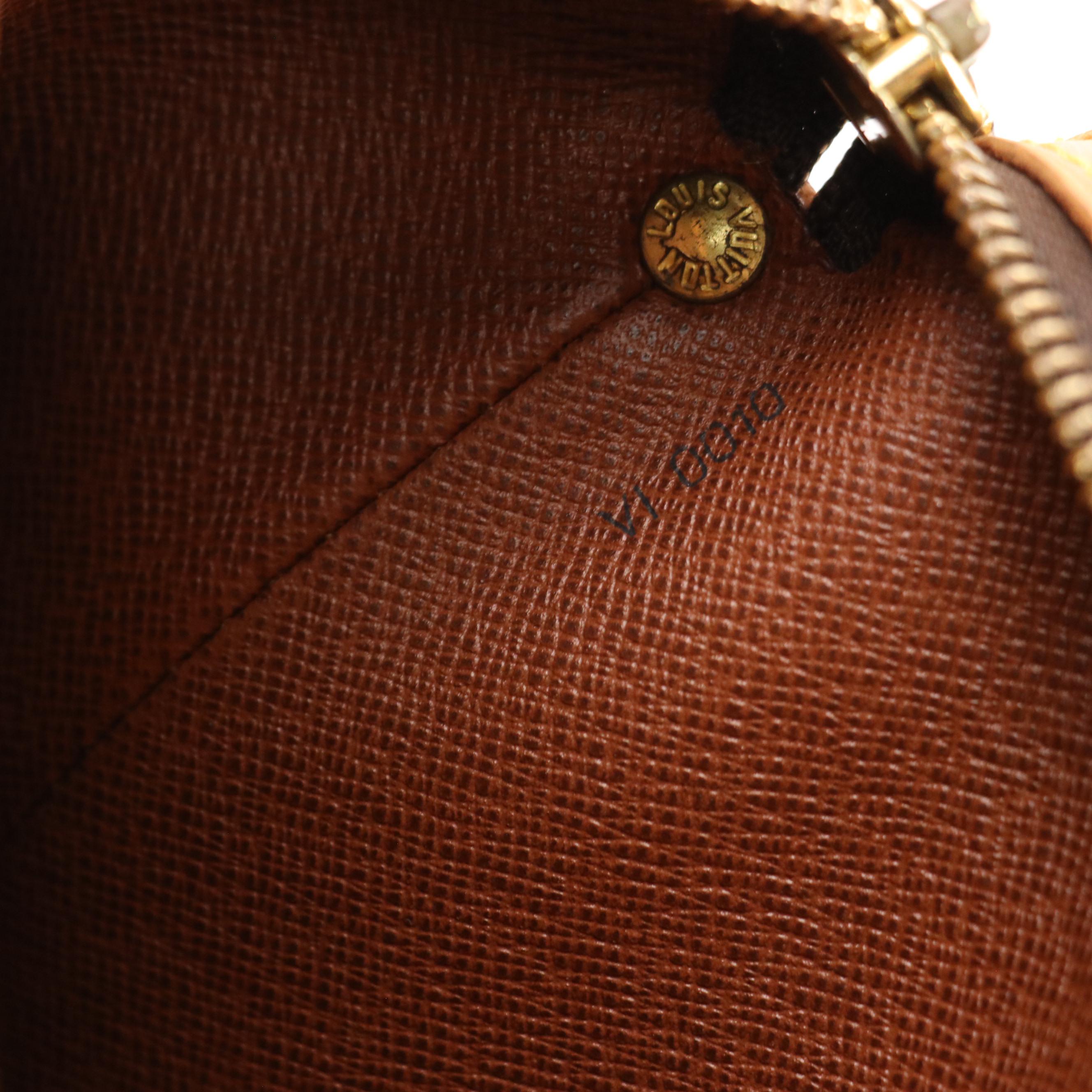 Louis Vuitton Drouot Crossbody Bag in Monogram Canvas and Brown Leather Trim