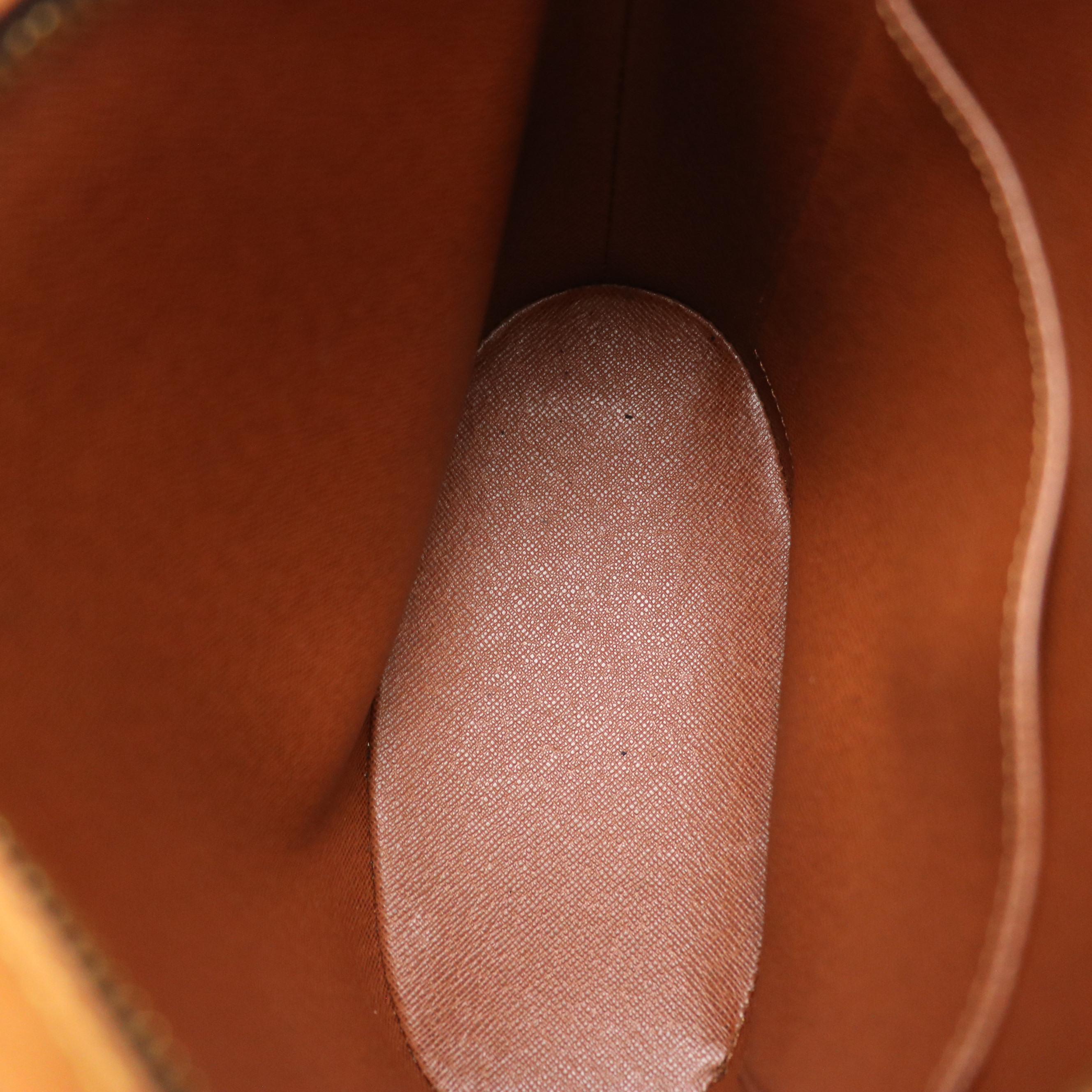 Louis Vuitton Drouot Crossbody Bag in Monogram Canvas and Brown Leather Trim