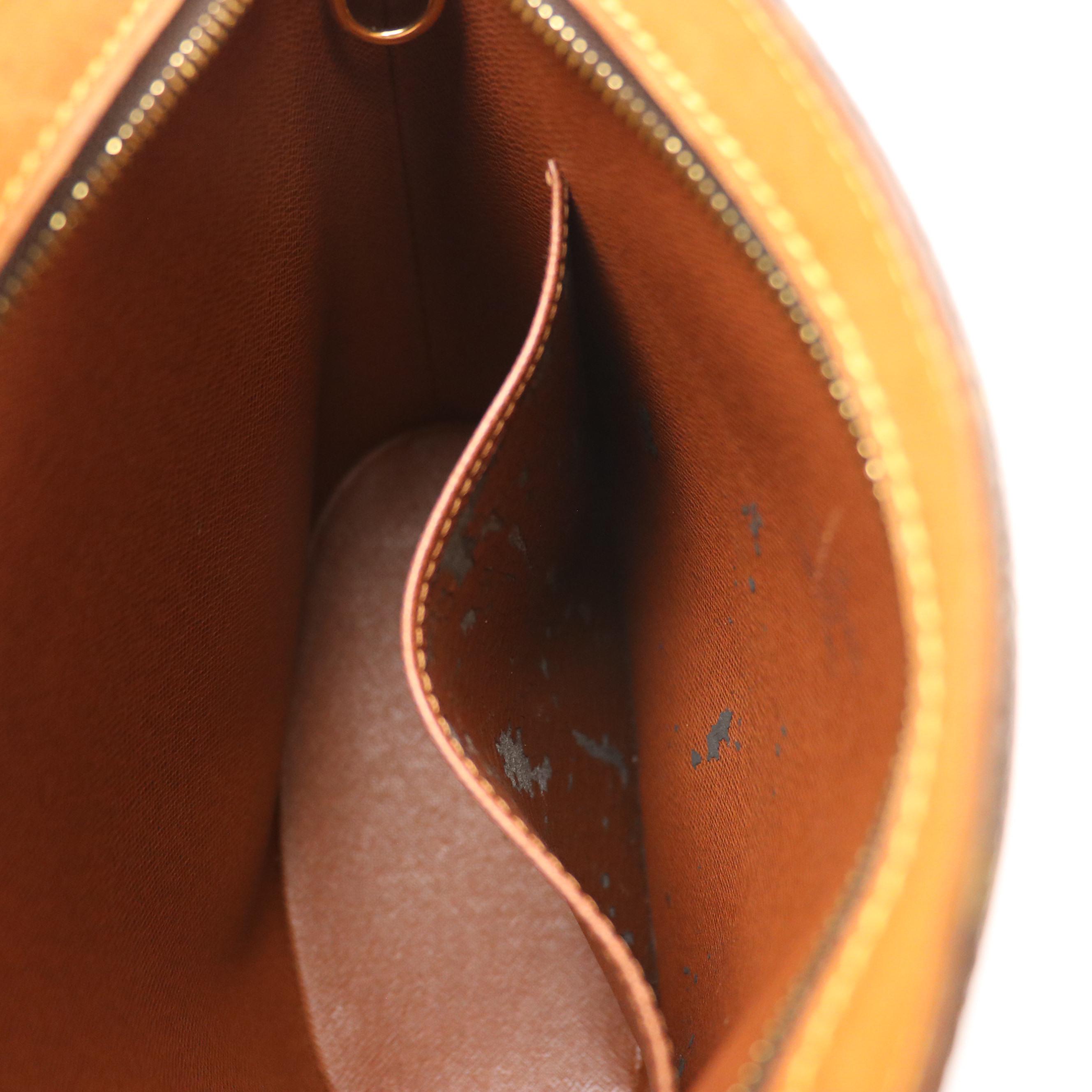 Louis Vuitton Drouot Crossbody Bag in Monogram Canvas and Brown Leather Trim