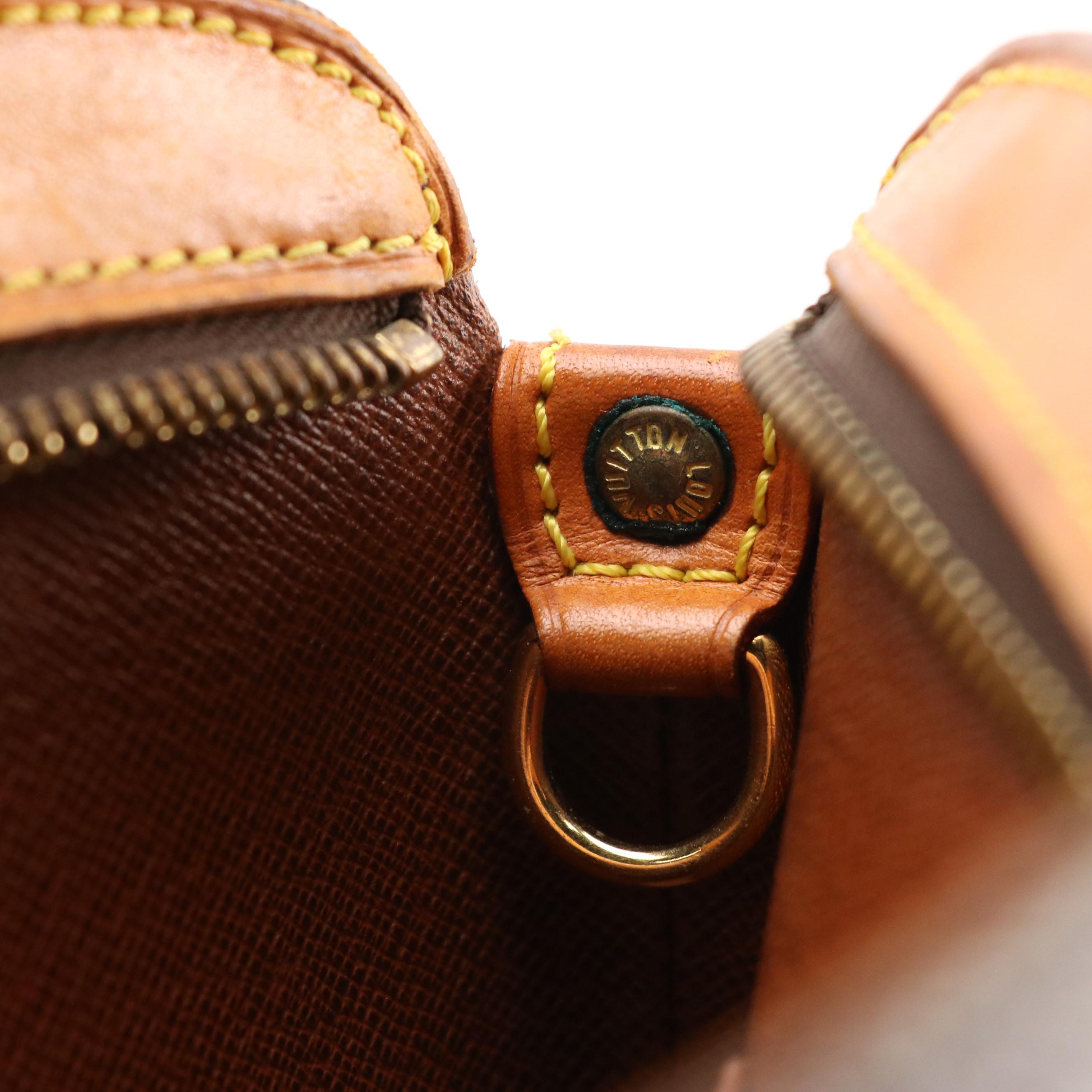 Louis Vuitton Drouot Crossbody Bag in Monogram Canvas and Brown Leather Trim