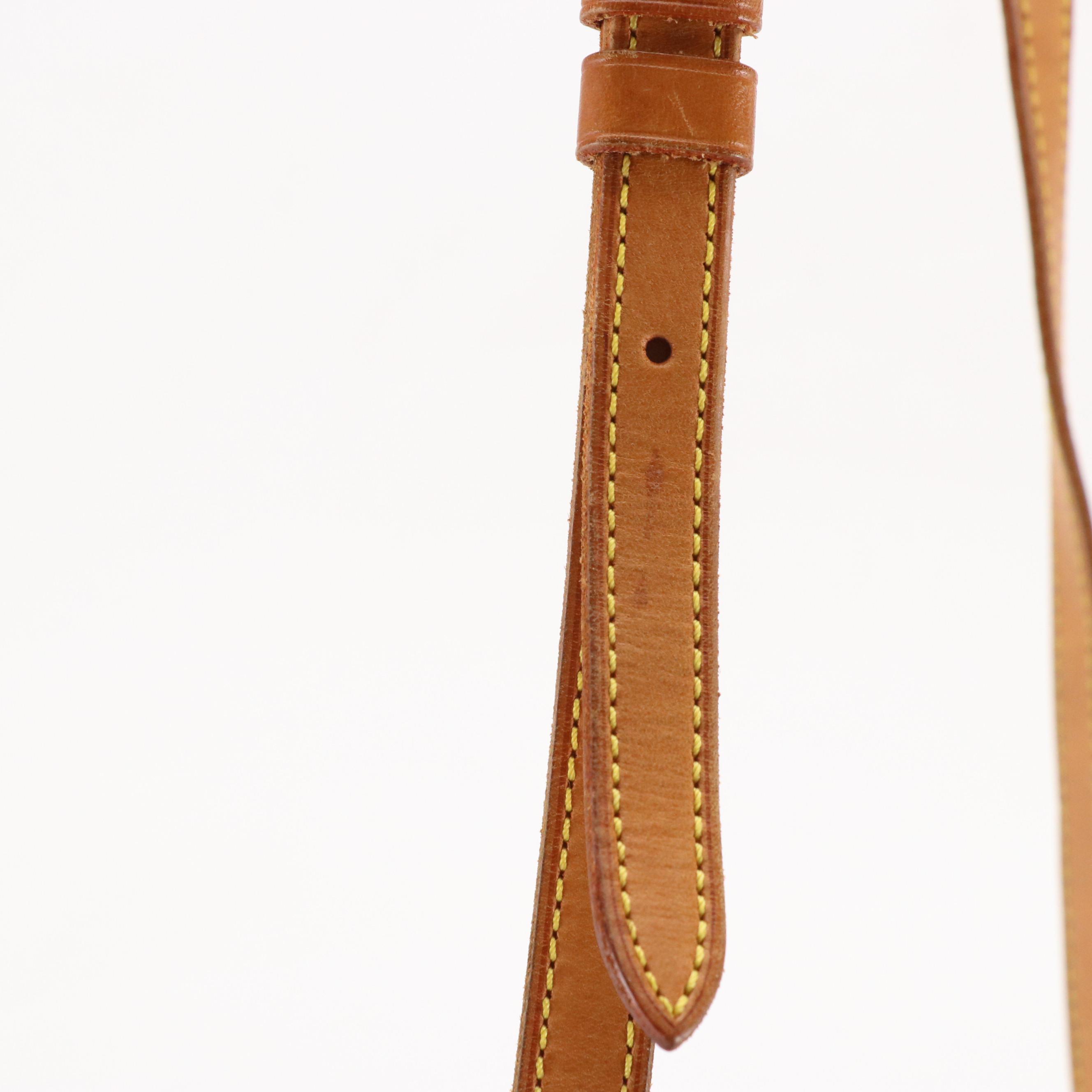 Louis Vuitton Drouot Crossbody Bag in Monogram Canvas and Brown Leather Trim