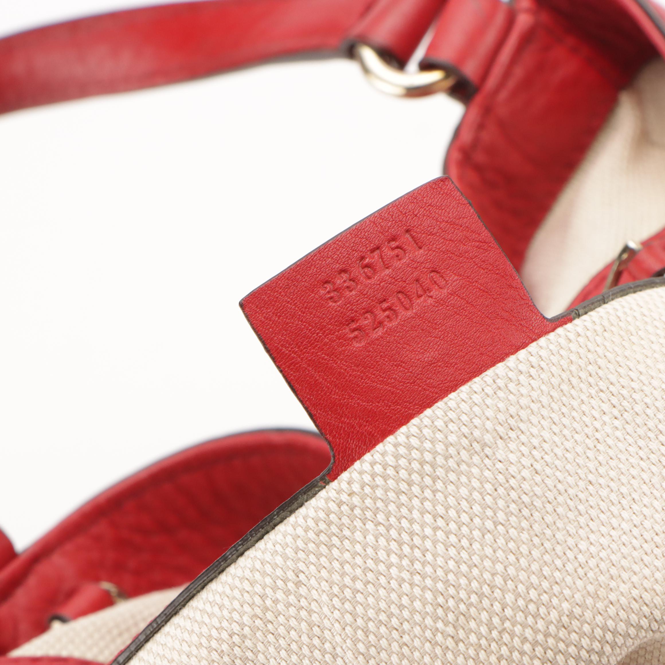 Gucci Small Soho Two-Way Bag in Red Calfskin Leather with Tassel