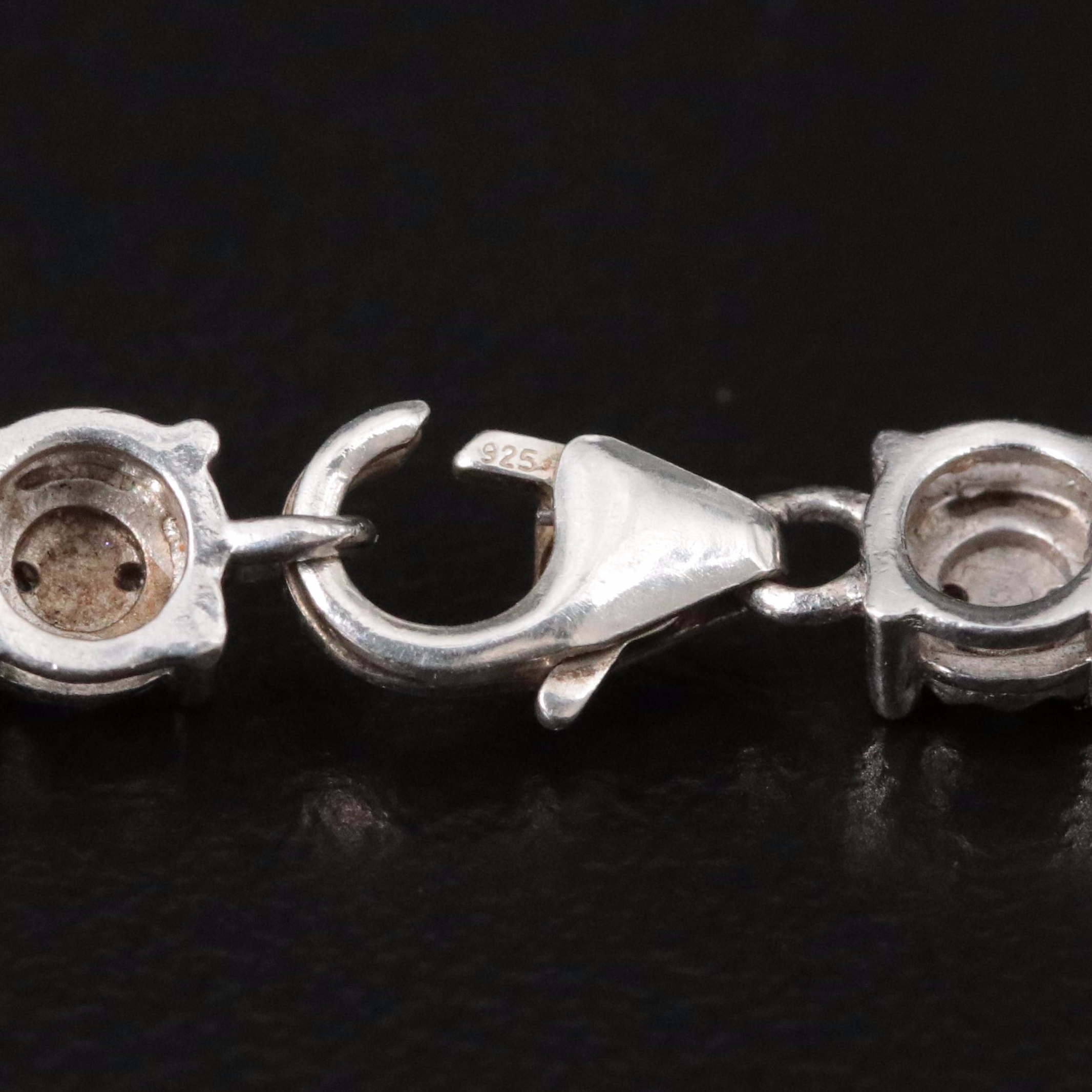 Sterling Diamond Line Bracelet