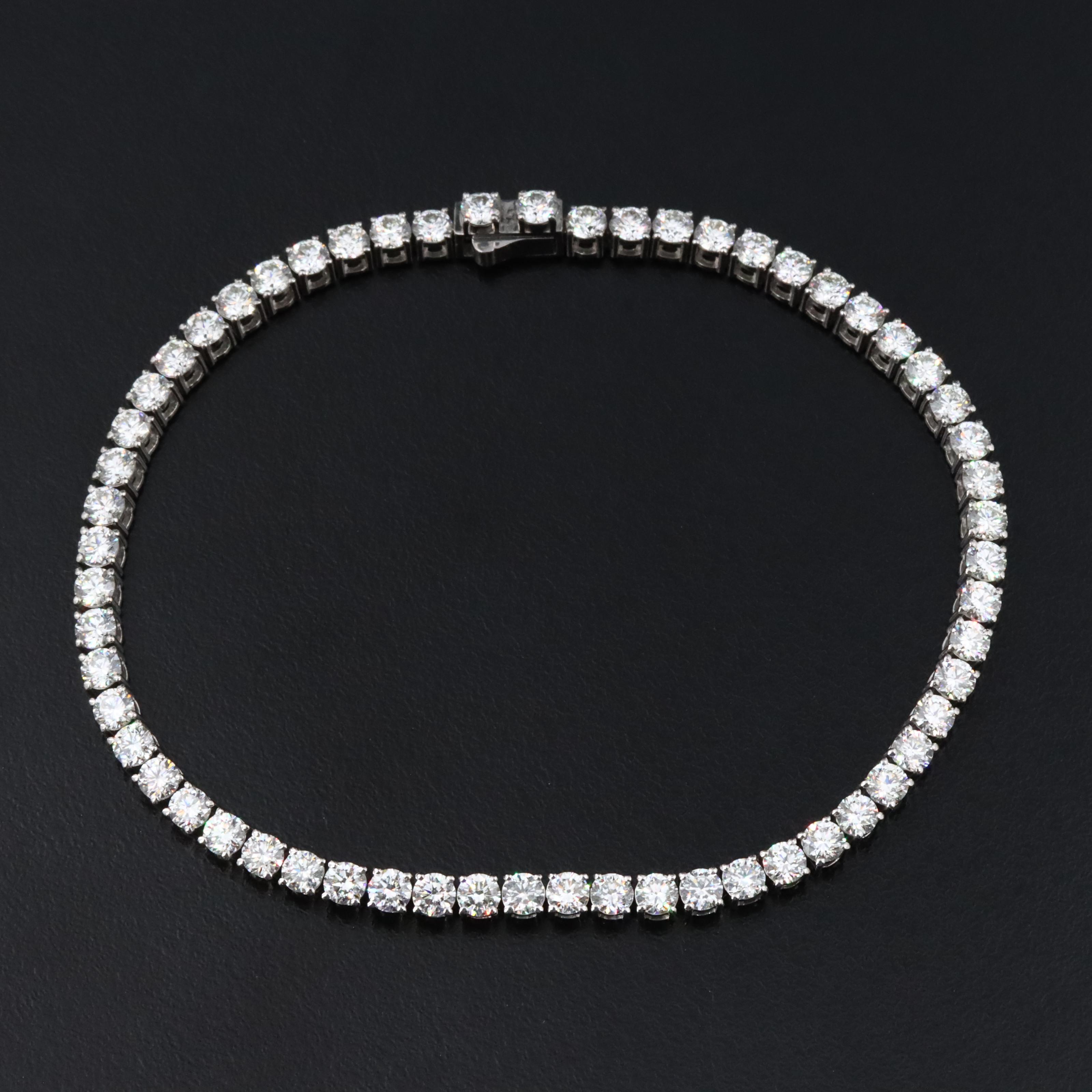 Platinum 6.55 CTW Diamond Line Bracelet