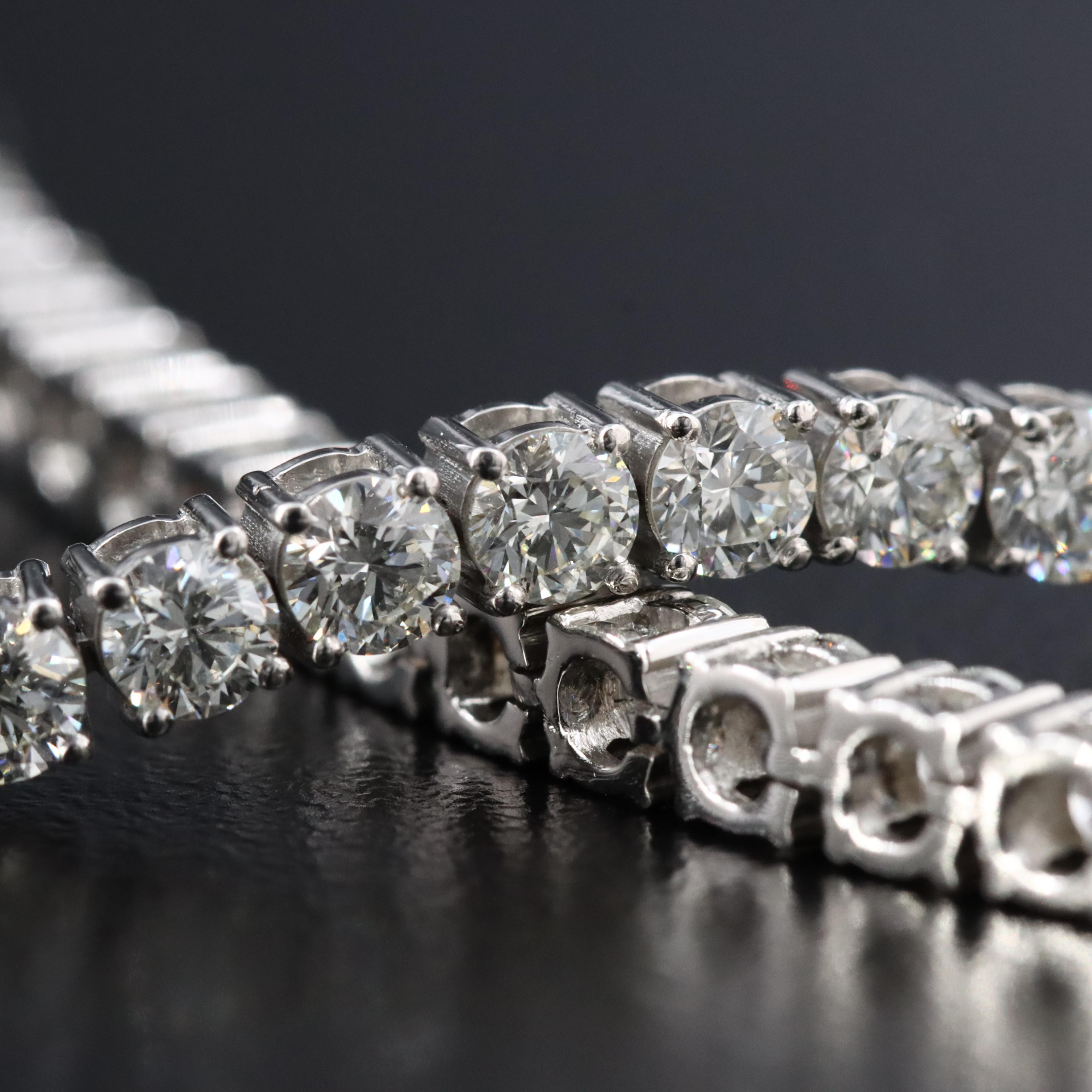 Platinum 6.55 CTW Diamond Line Bracelet
