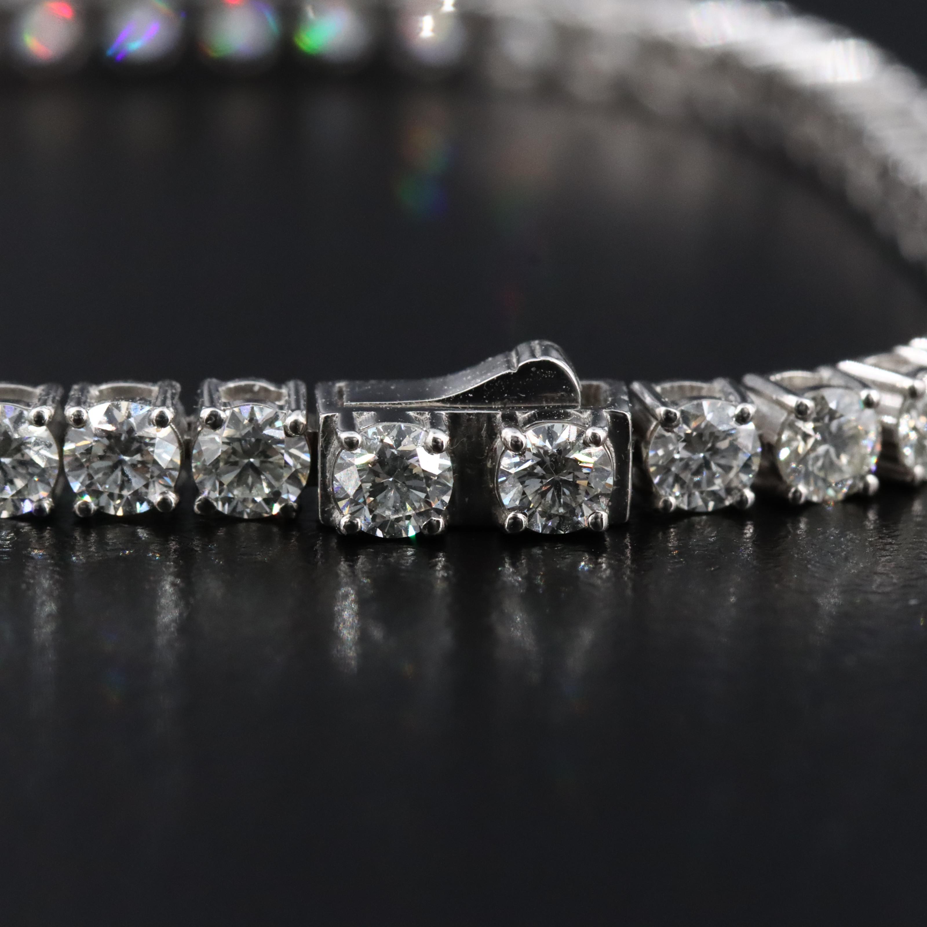 Platinum 6.55 CTW Diamond Line Bracelet