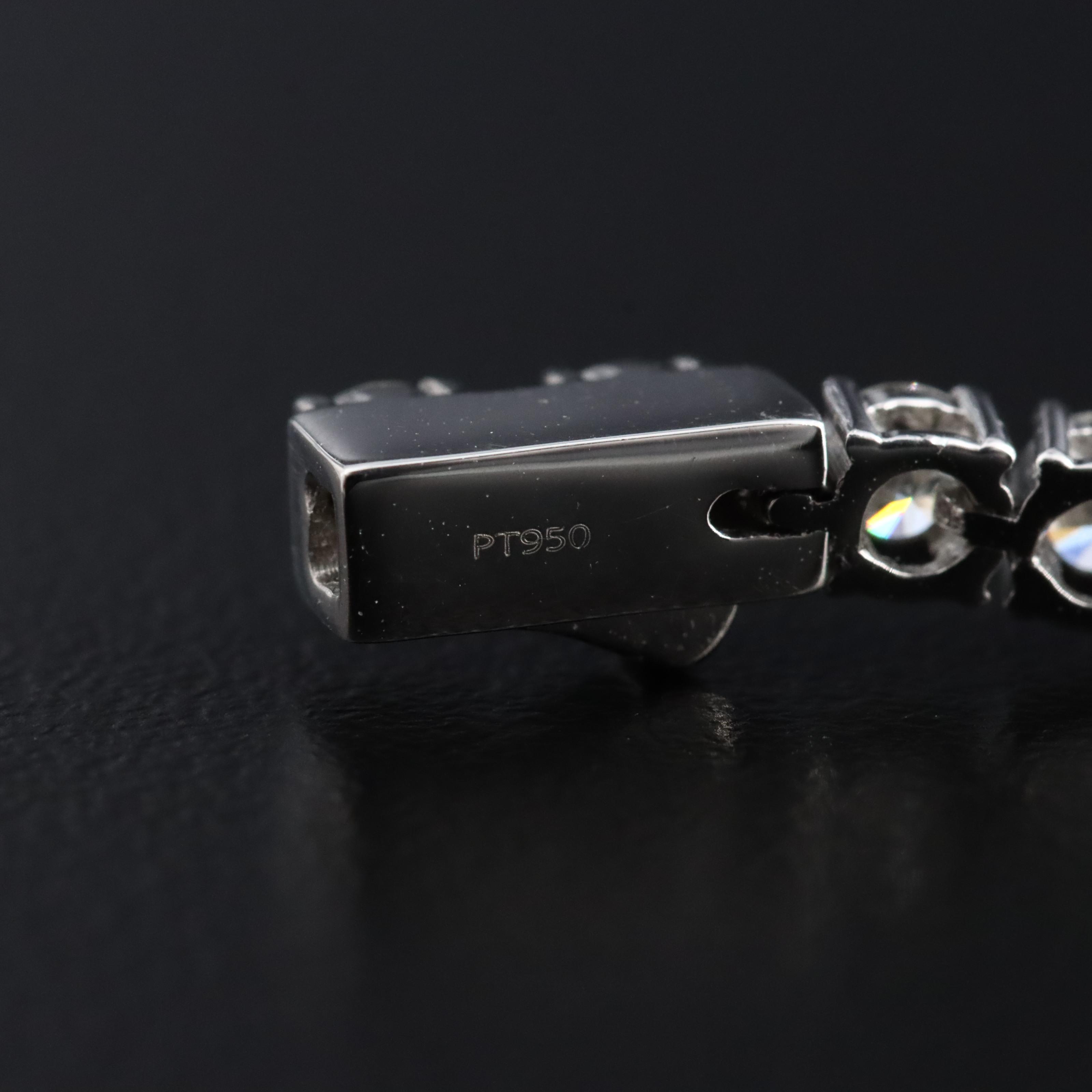 Platinum 6.55 CTW Diamond Line Bracelet