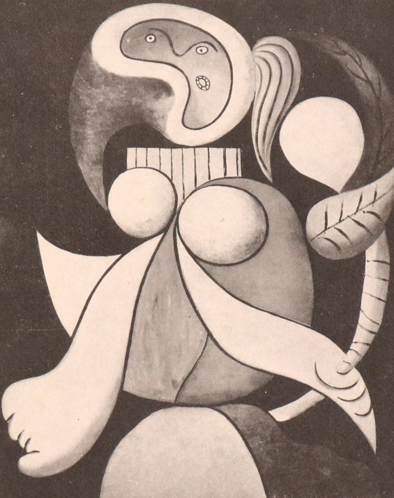 Halftone After Pablo Picasso "La Dame à la Fleur," Late 20th Century