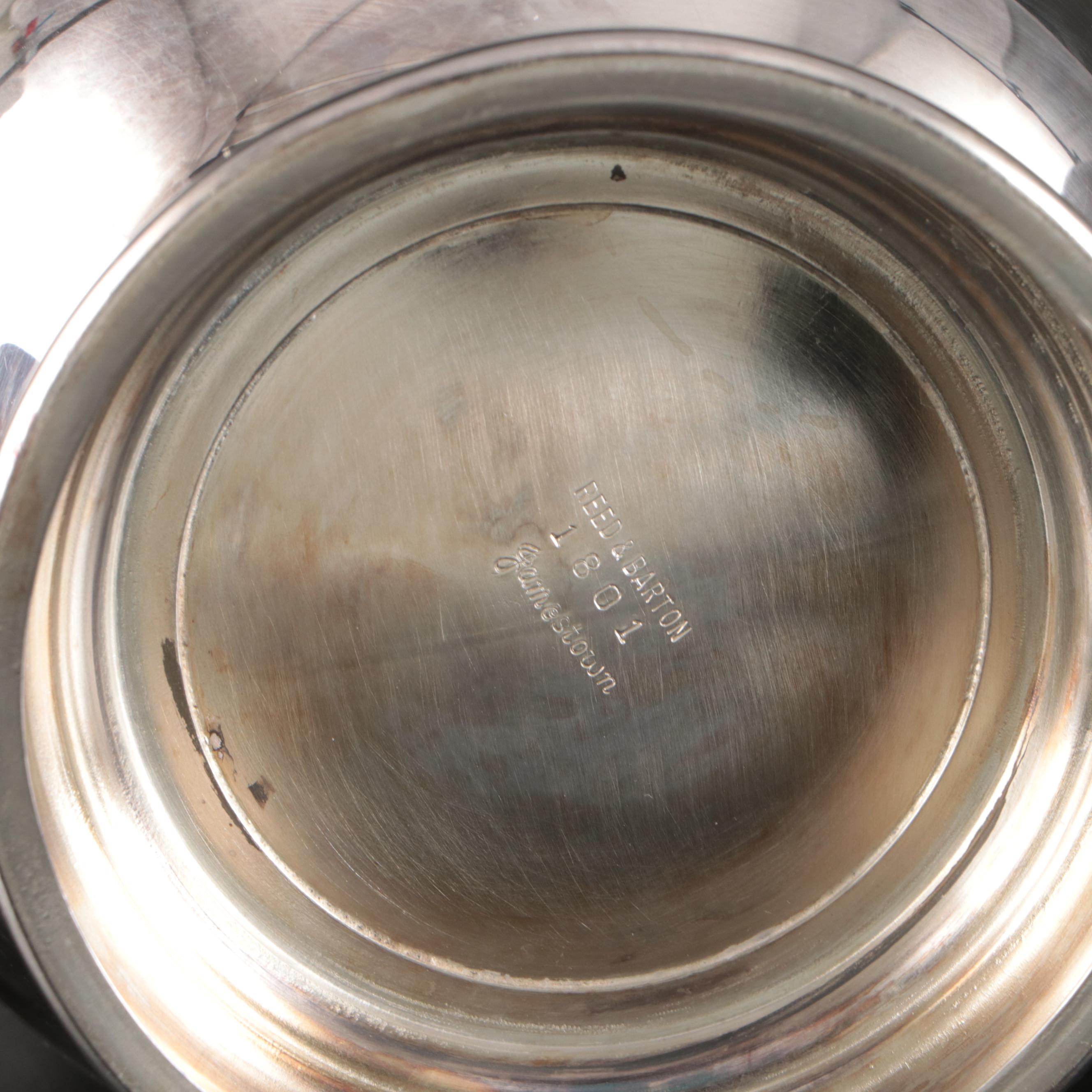 Reed & Barton "Jamestown" Silver Plate Tea and Coffee Service with Kiddush Cup