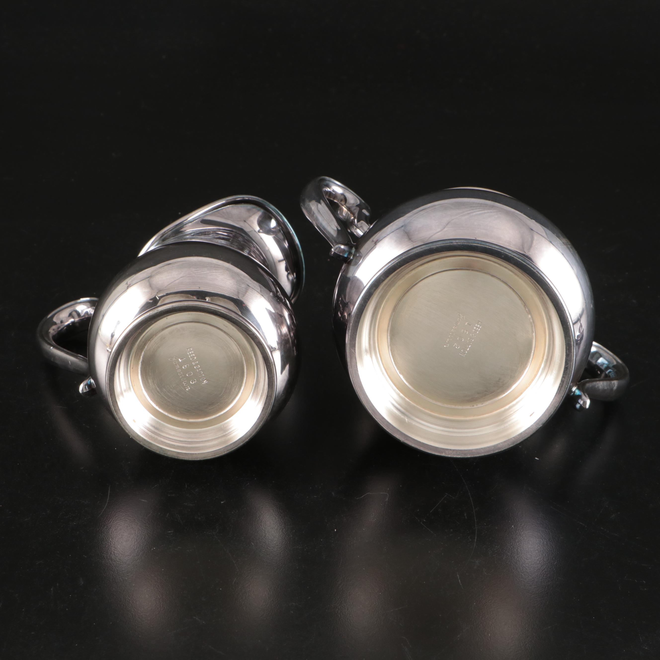 Reed & Barton "Jamestown" Silver Plate Tea and Coffee Service with Kiddush Cup