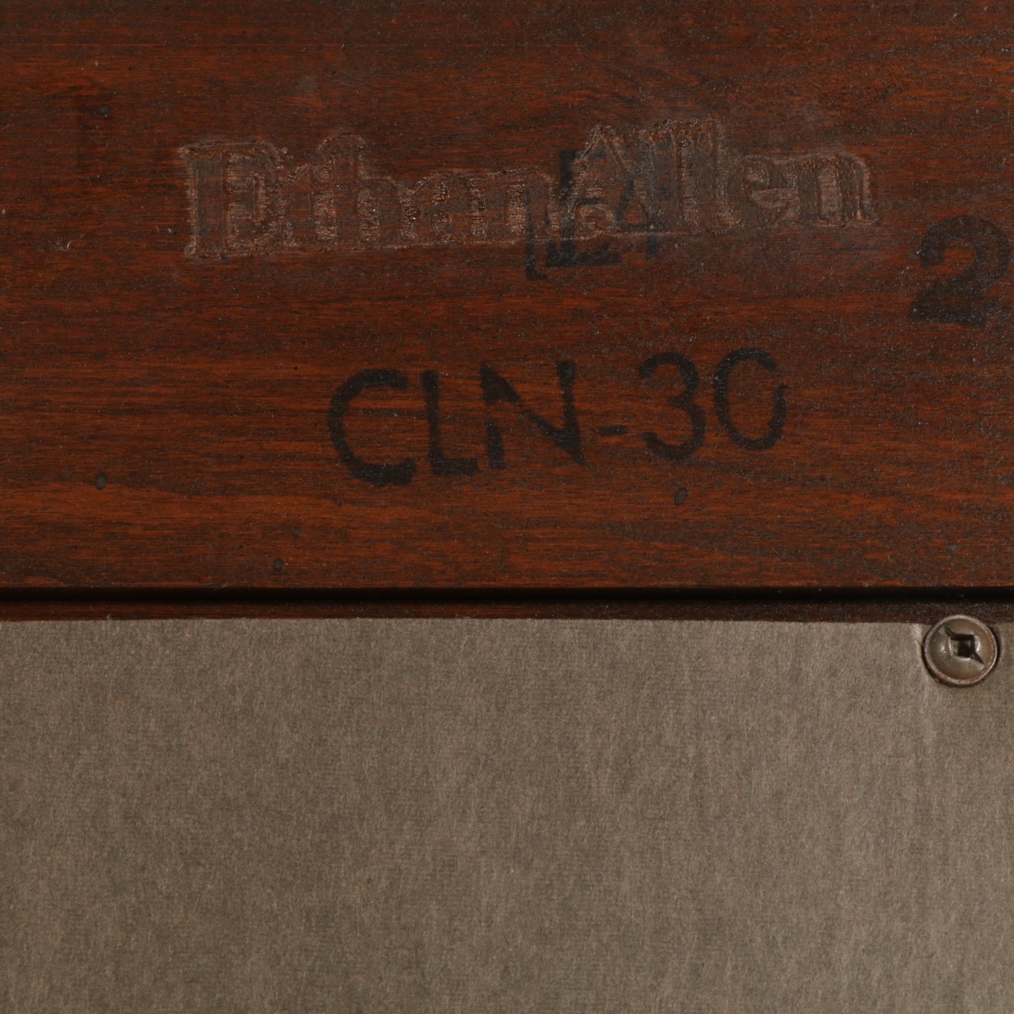 Ethan Allen Cherry Illuminated Curio Cabinet