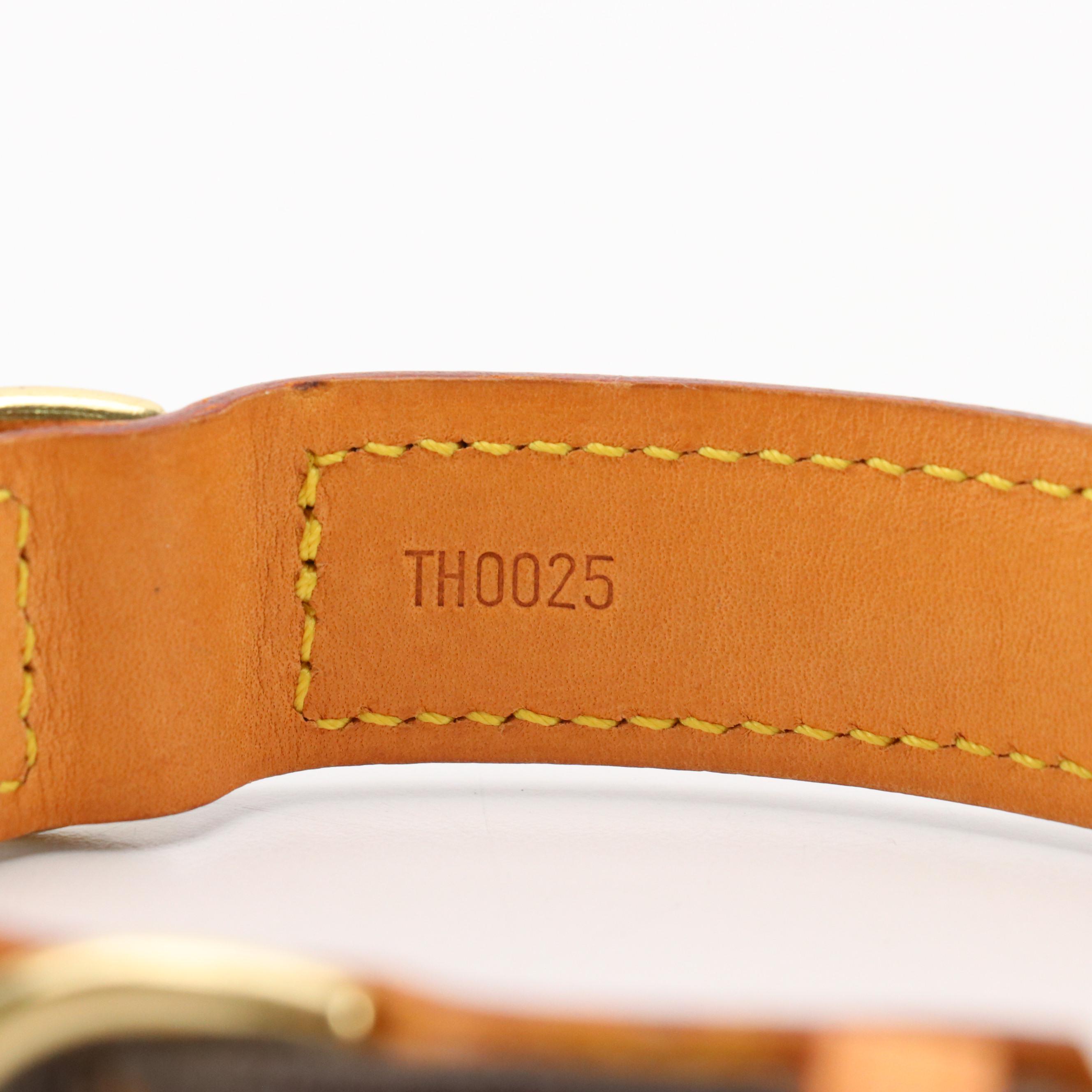 Louis Vuitton Baxter PM Pet Collar in Monogram Canvas and Vachetta Leather