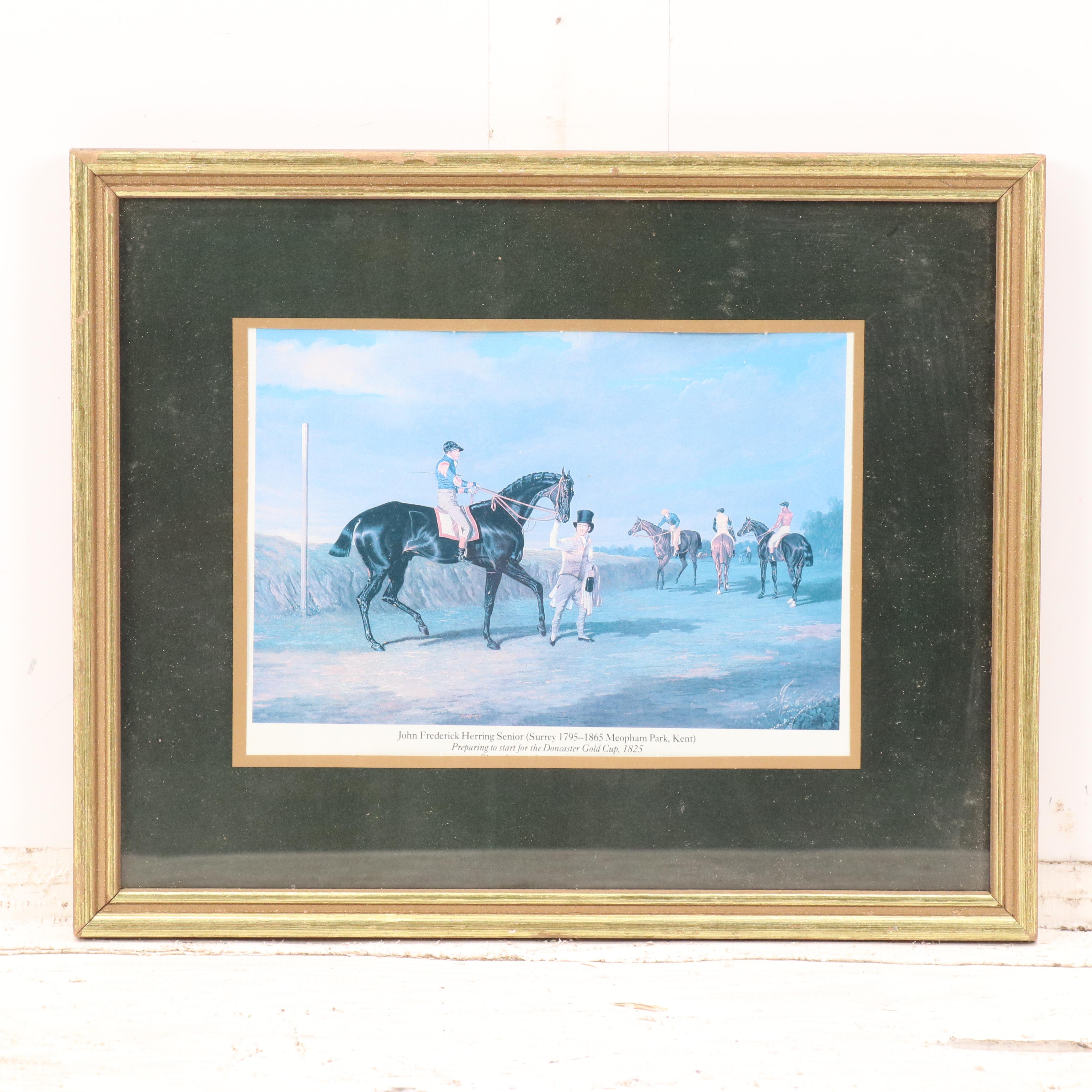 Pair of Equestrian Offset Lithographs After Charles Towne and J. F. Herring Sr.