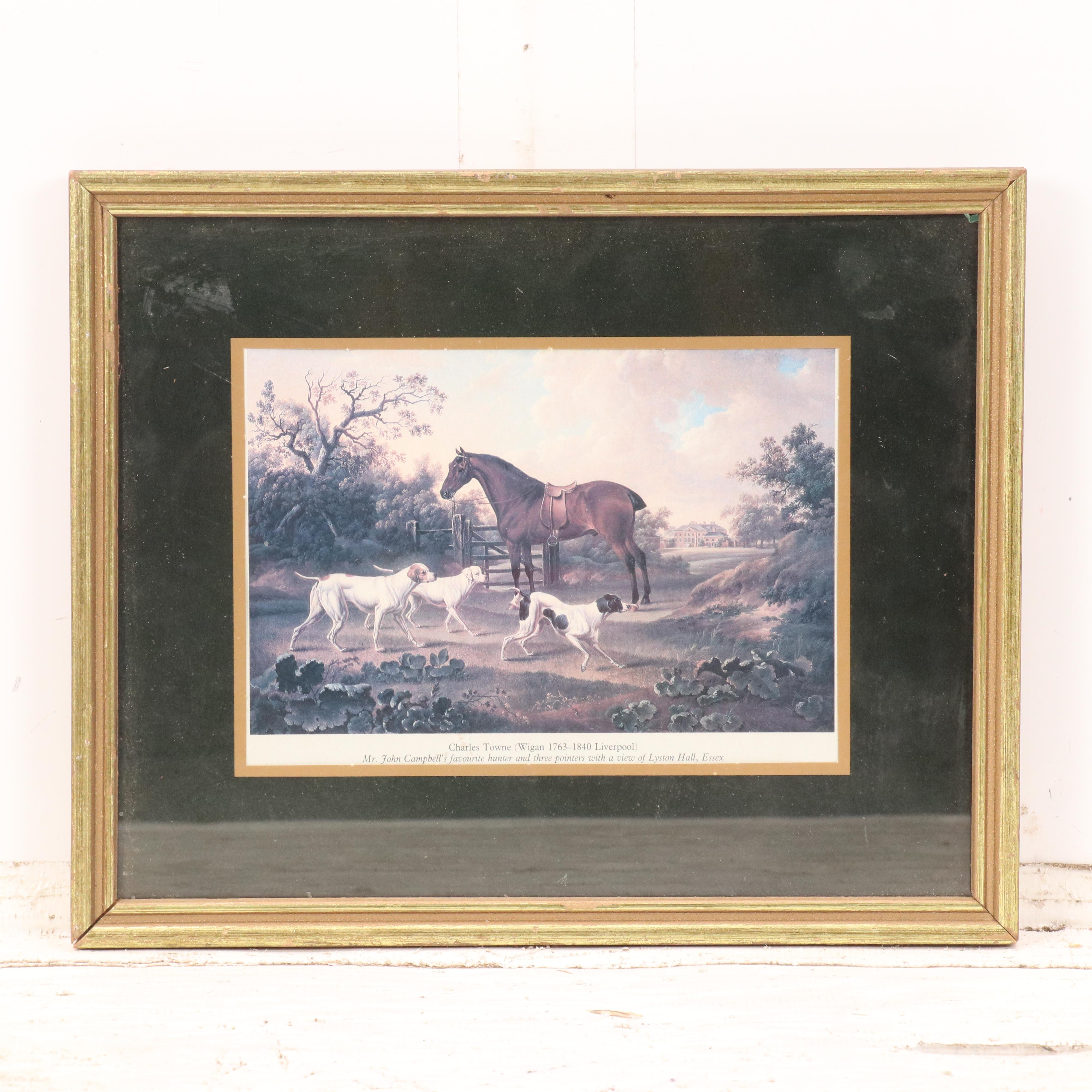 Pair of Equestrian Offset Lithographs After Charles Towne and J. F. Herring Sr.