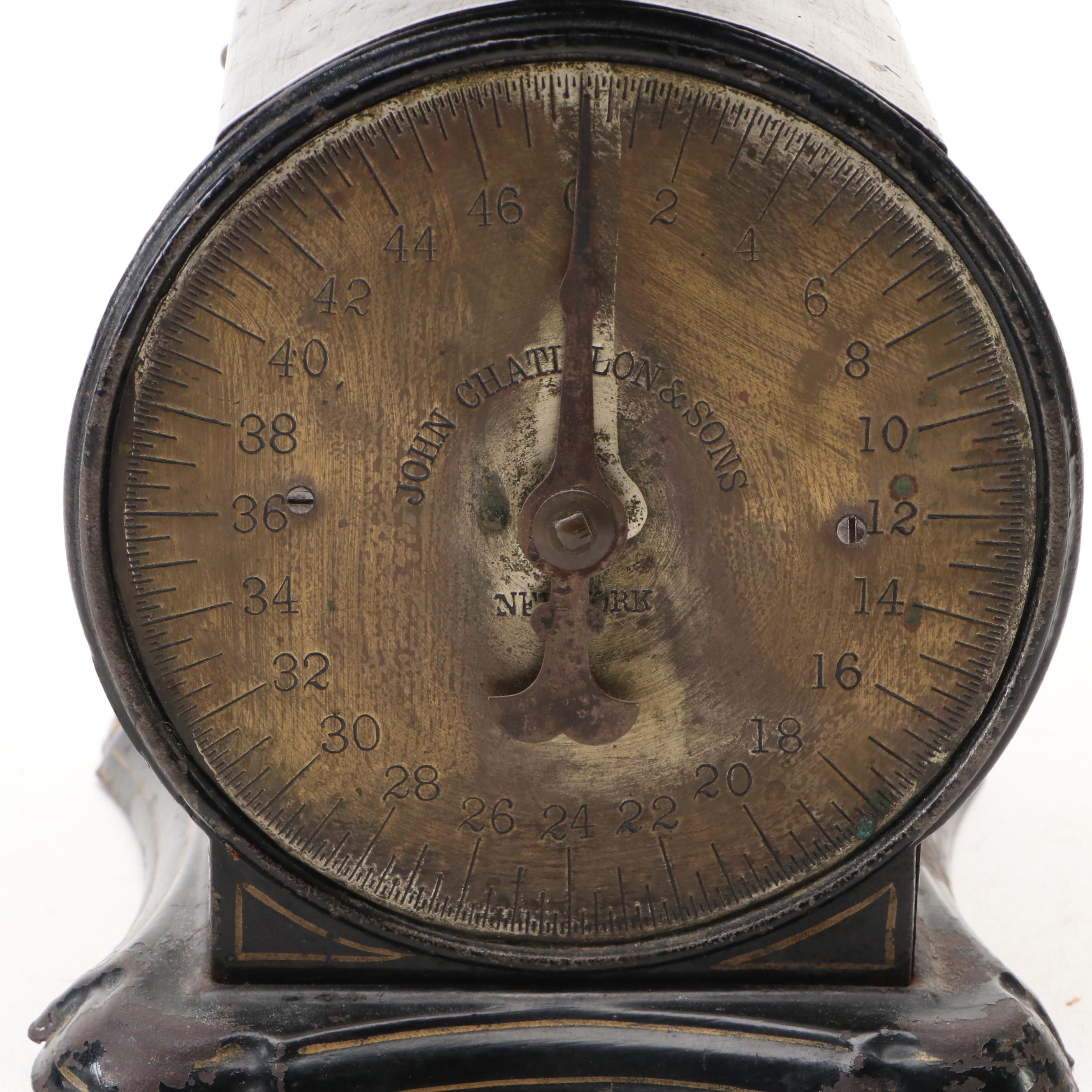John Chatillon & Sons Metal Kitchen Scale, Late 19th Century
