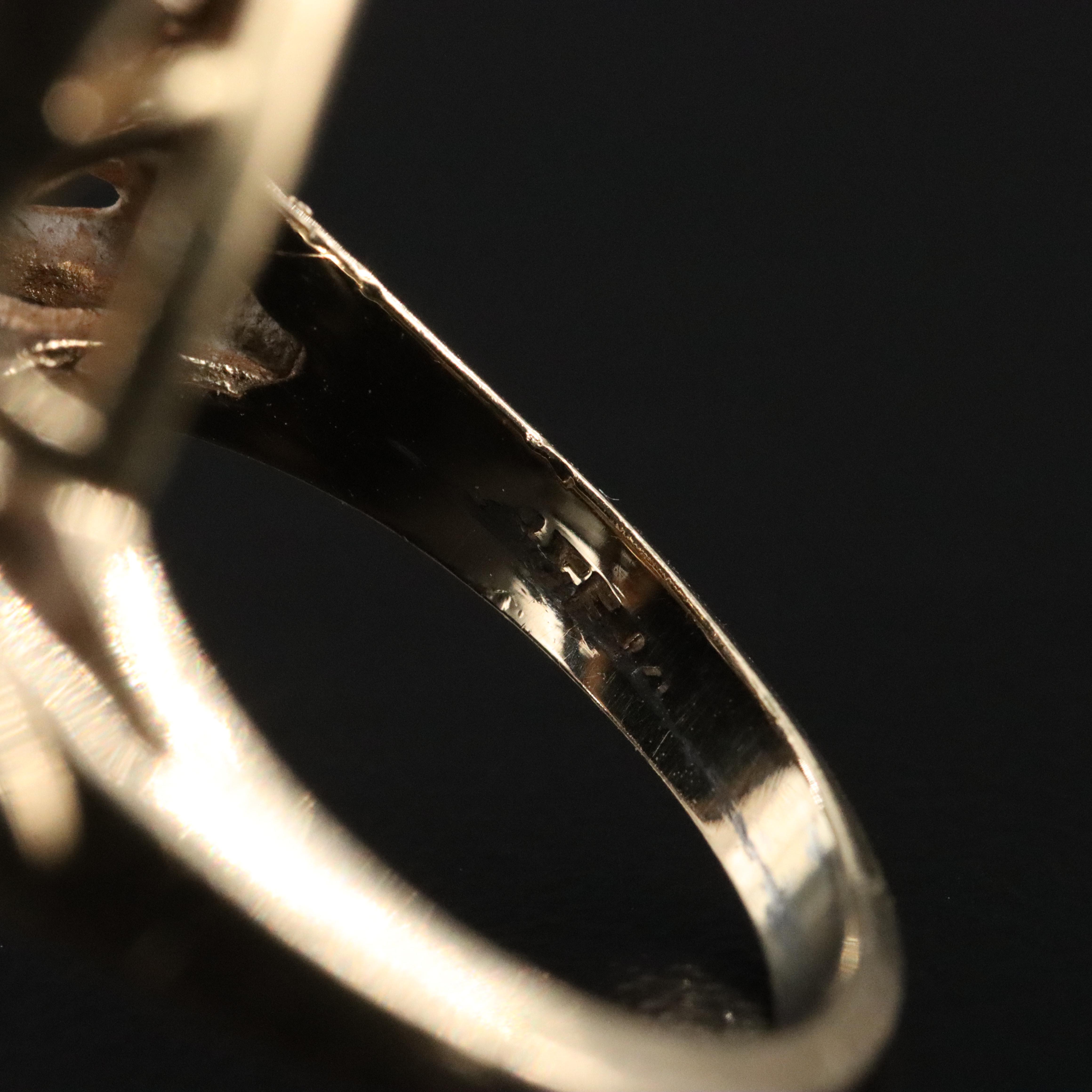 Vintage 14K Black Onyx and Diamond Ring