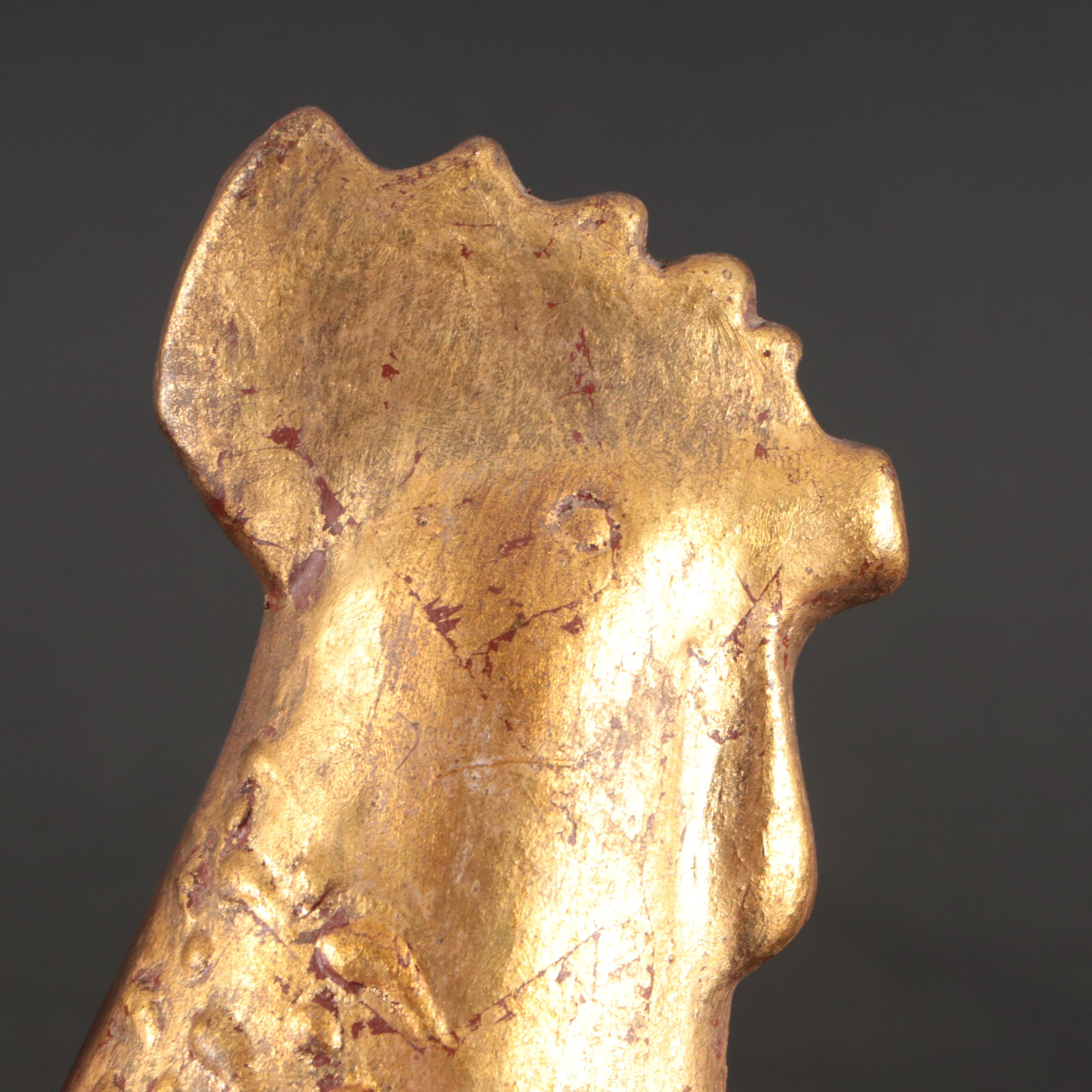 Gilt Ceramic Rooster Watering Can