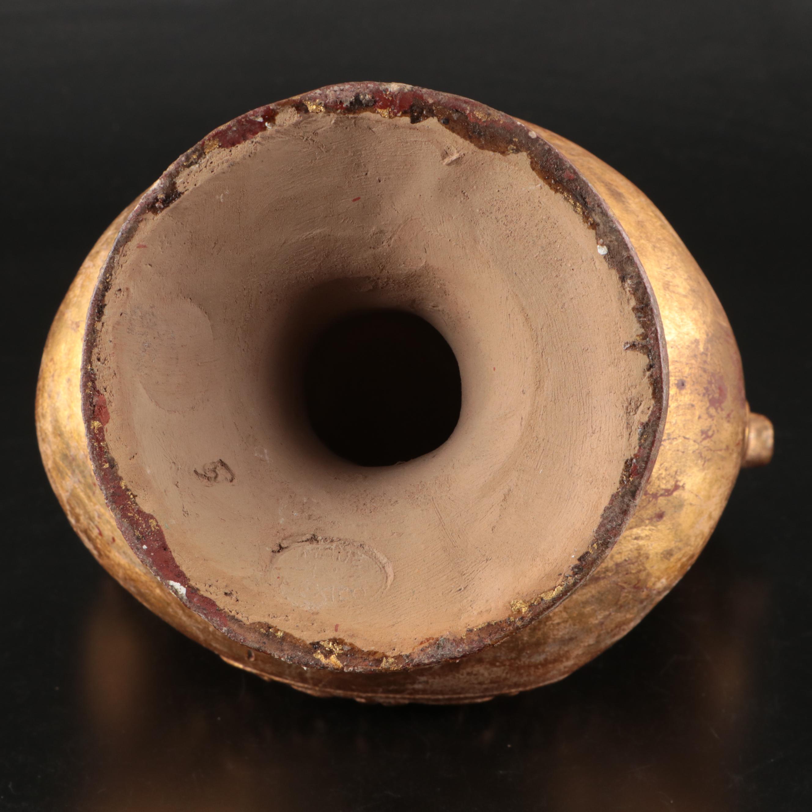 Gilt Ceramic Rooster Watering Can