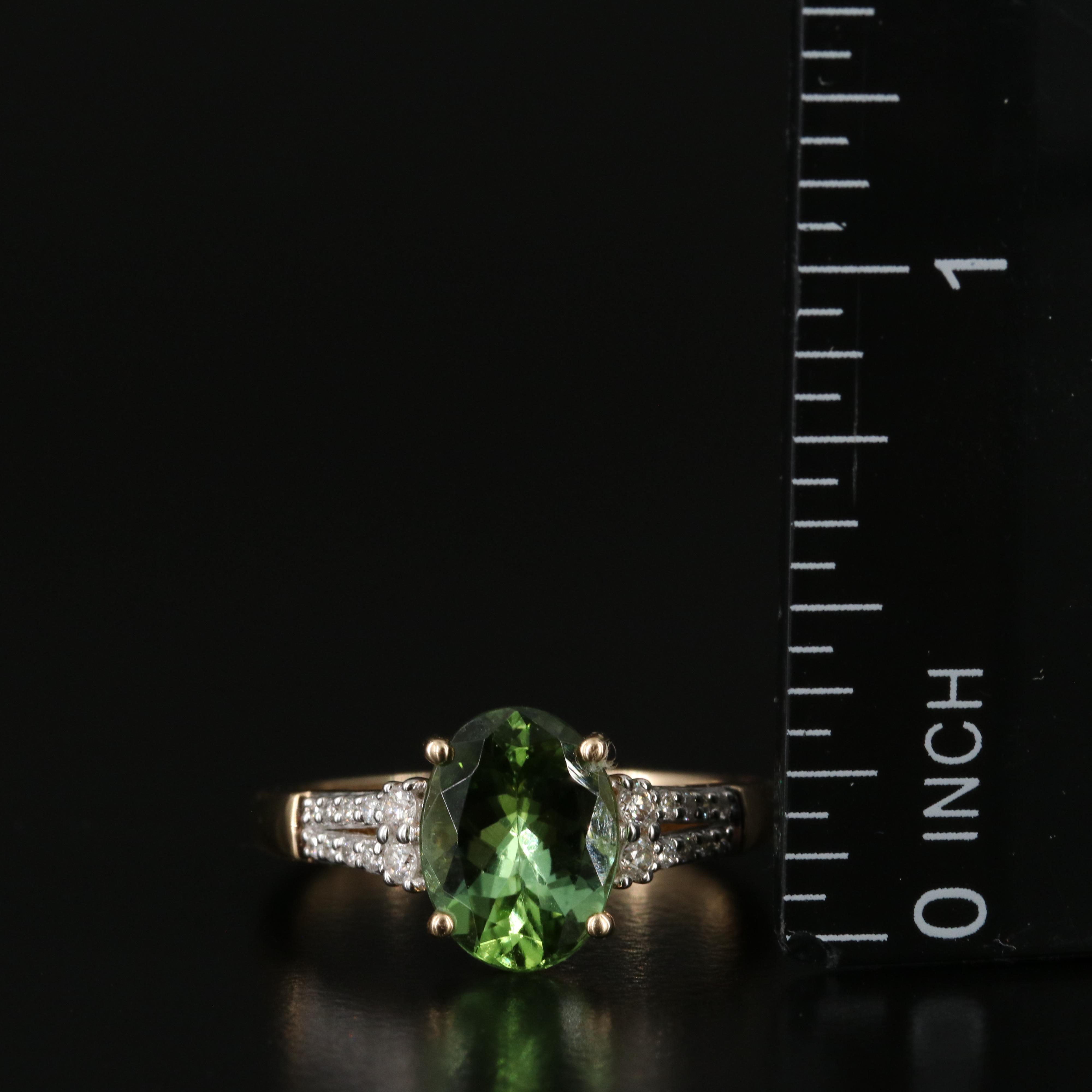 14K Tourmaline and Diamond Ring