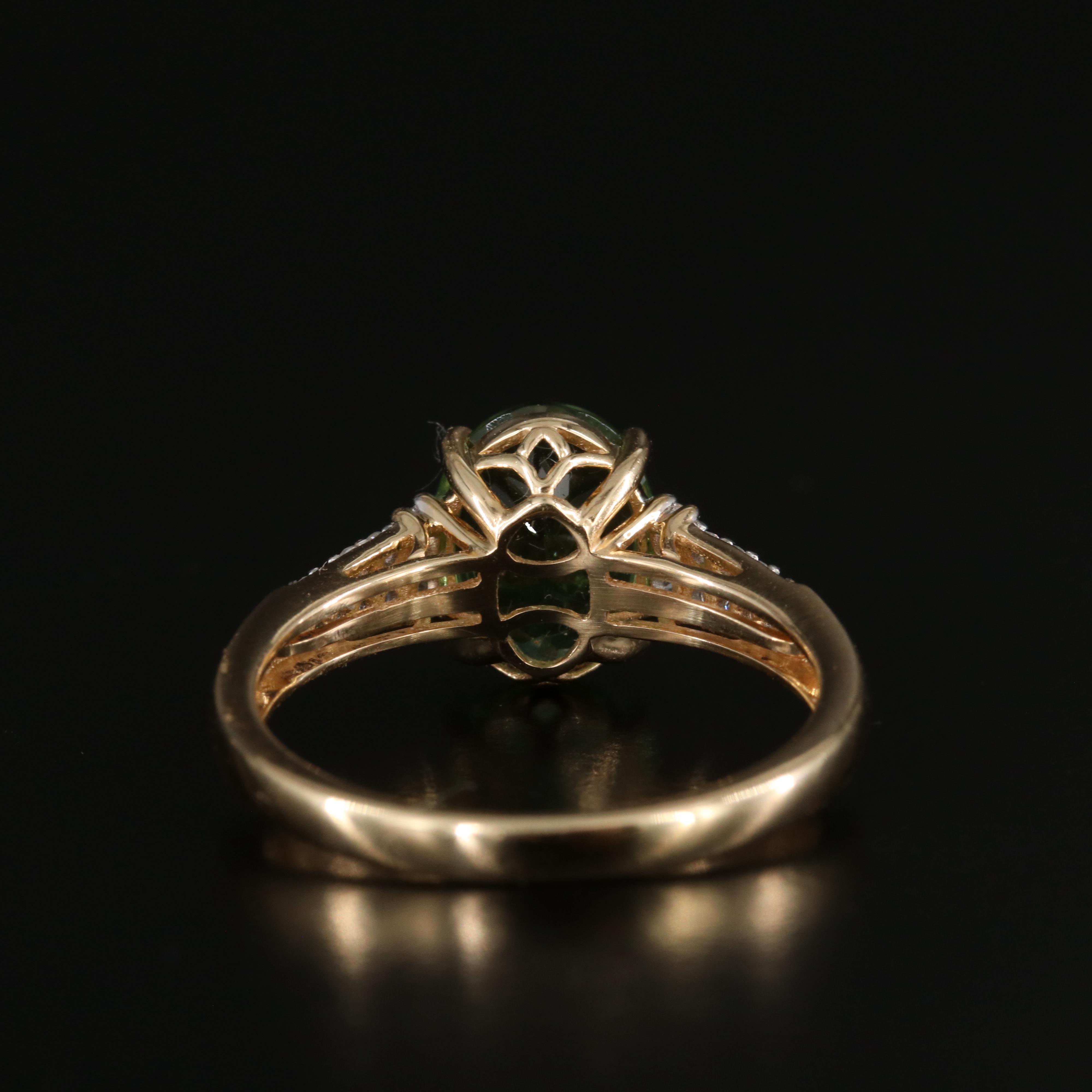 14K Tourmaline and Diamond Ring