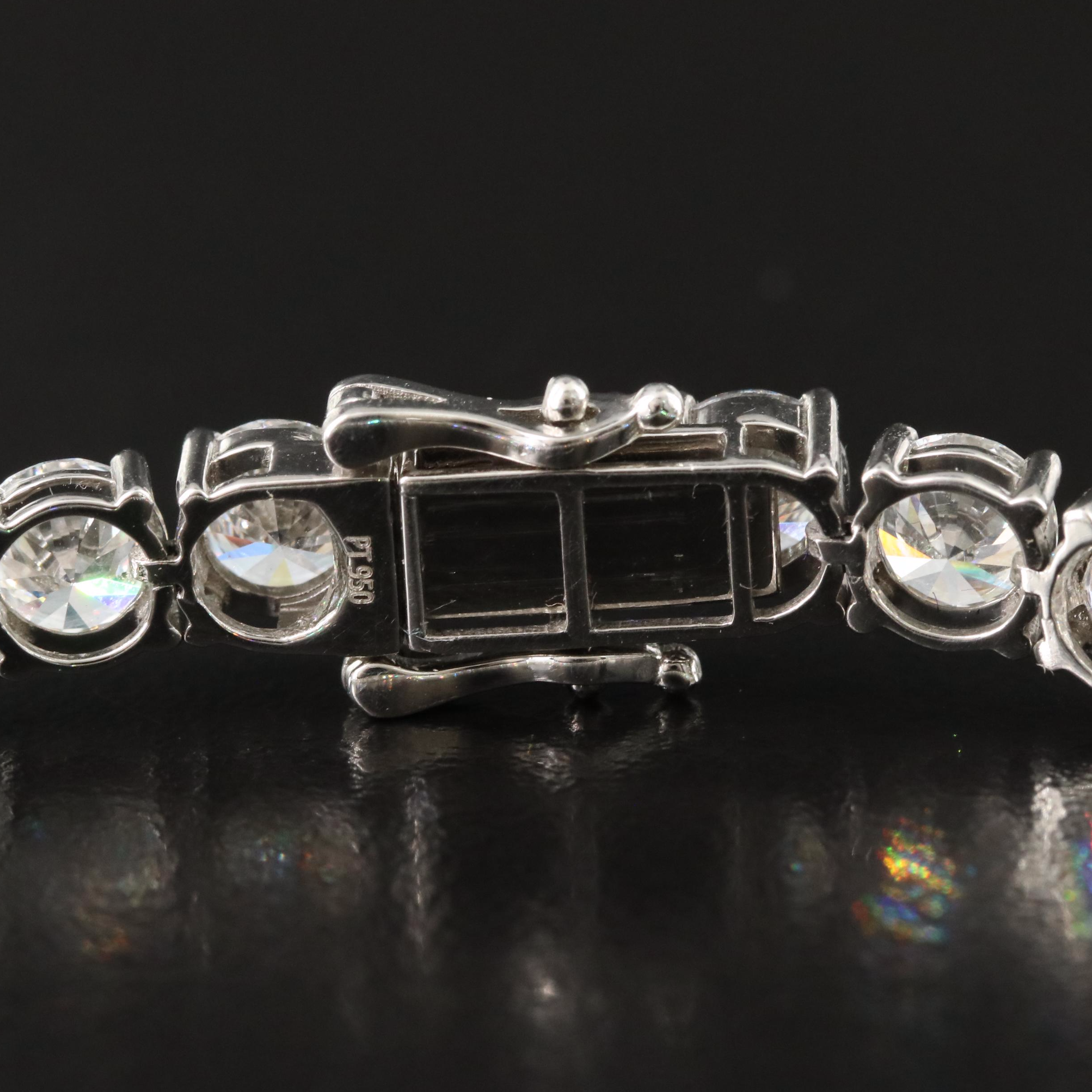 Platinum 18.82 CTW Lab Grown Diamond Line Bracelet
