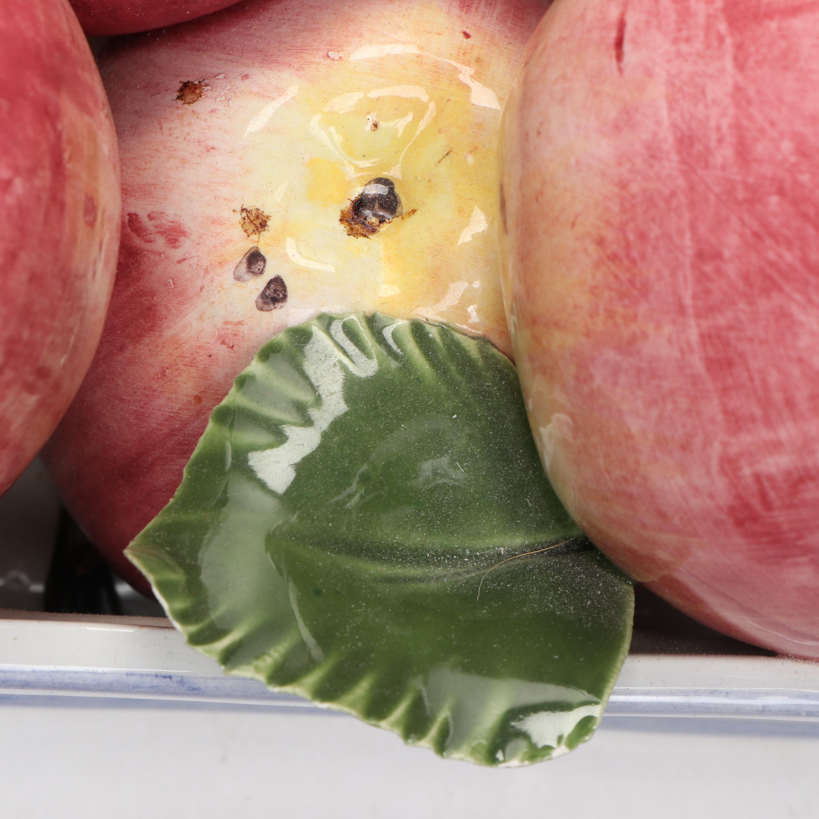 Italian Ceramic Fruit and Flower Bowl, Late 20th Century