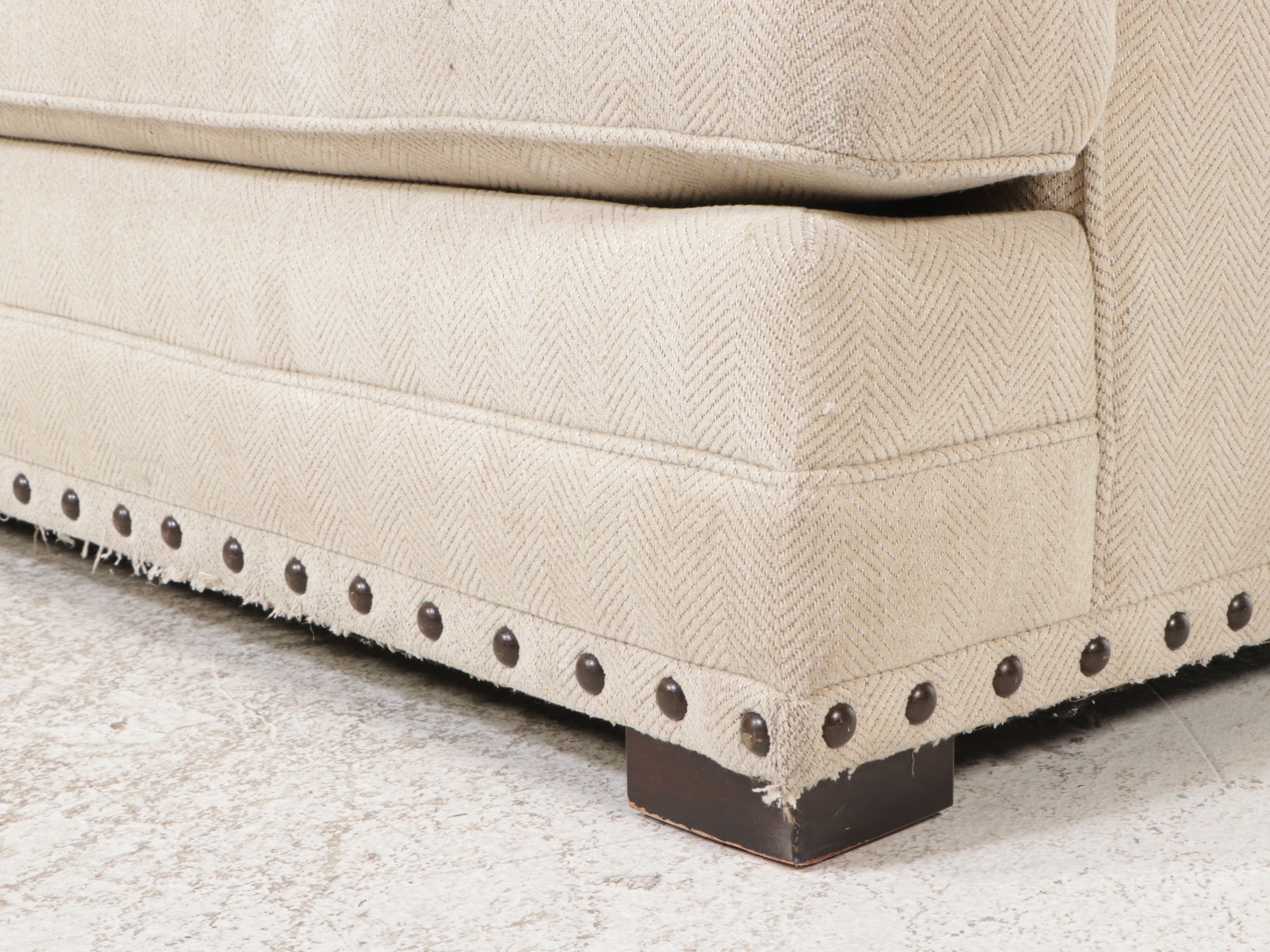 Bernhardt Two-Piece Sectional Sofa with Nailhead Trim