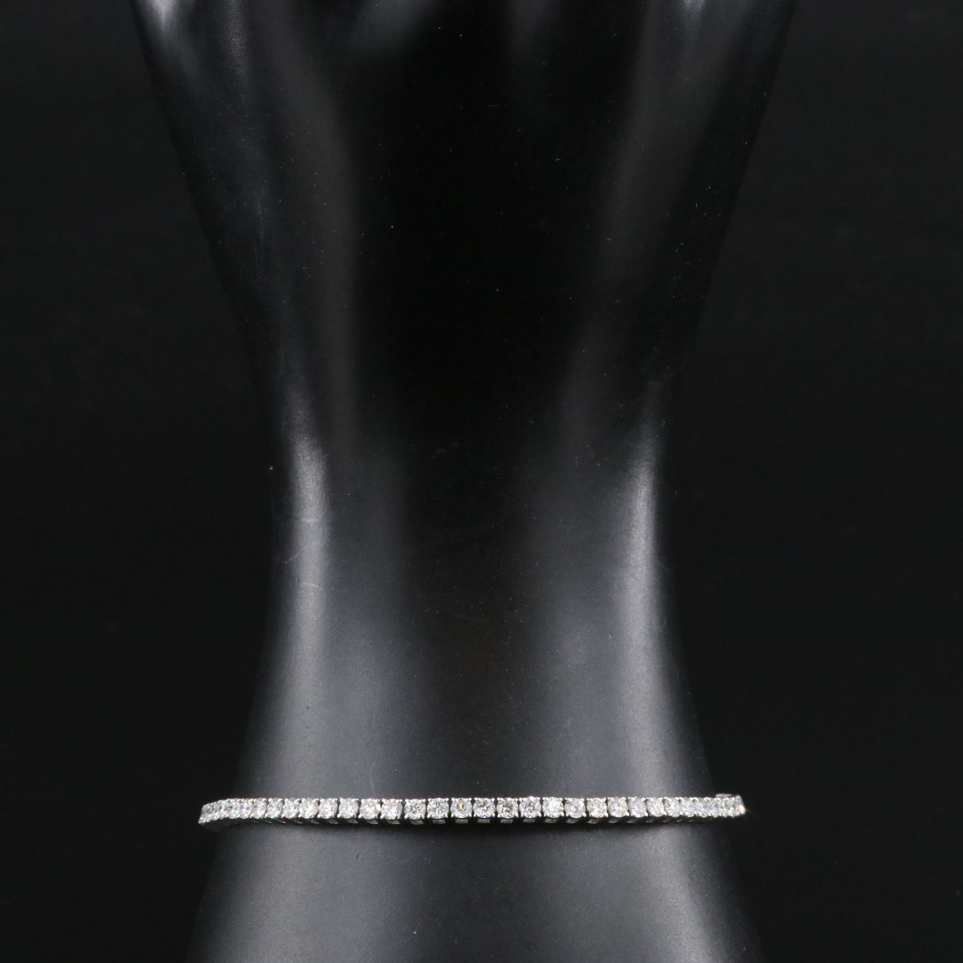 Platinum 4.29 CTW Diamond Line Bracelet