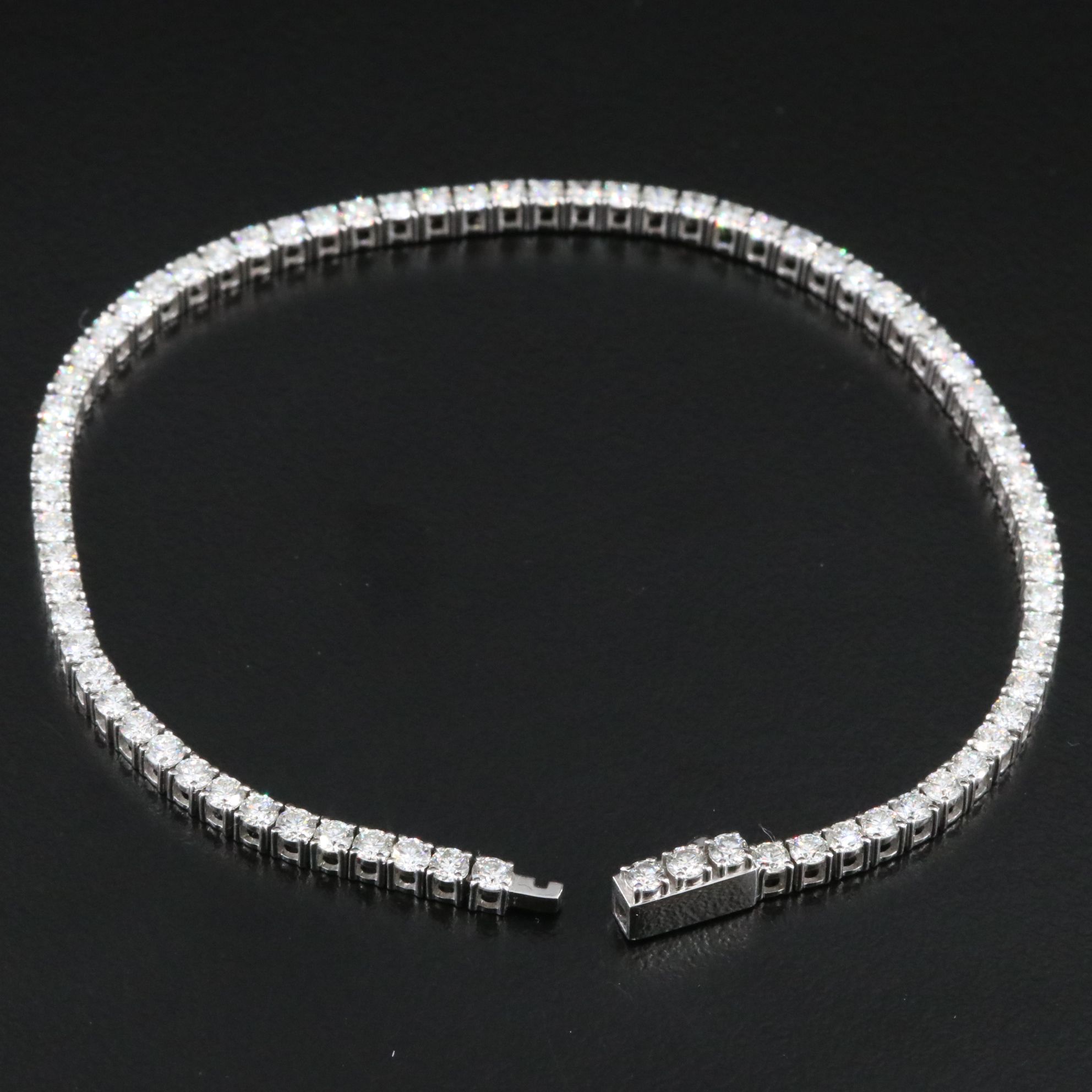 Platinum 4.29 CTW Diamond Line Bracelet