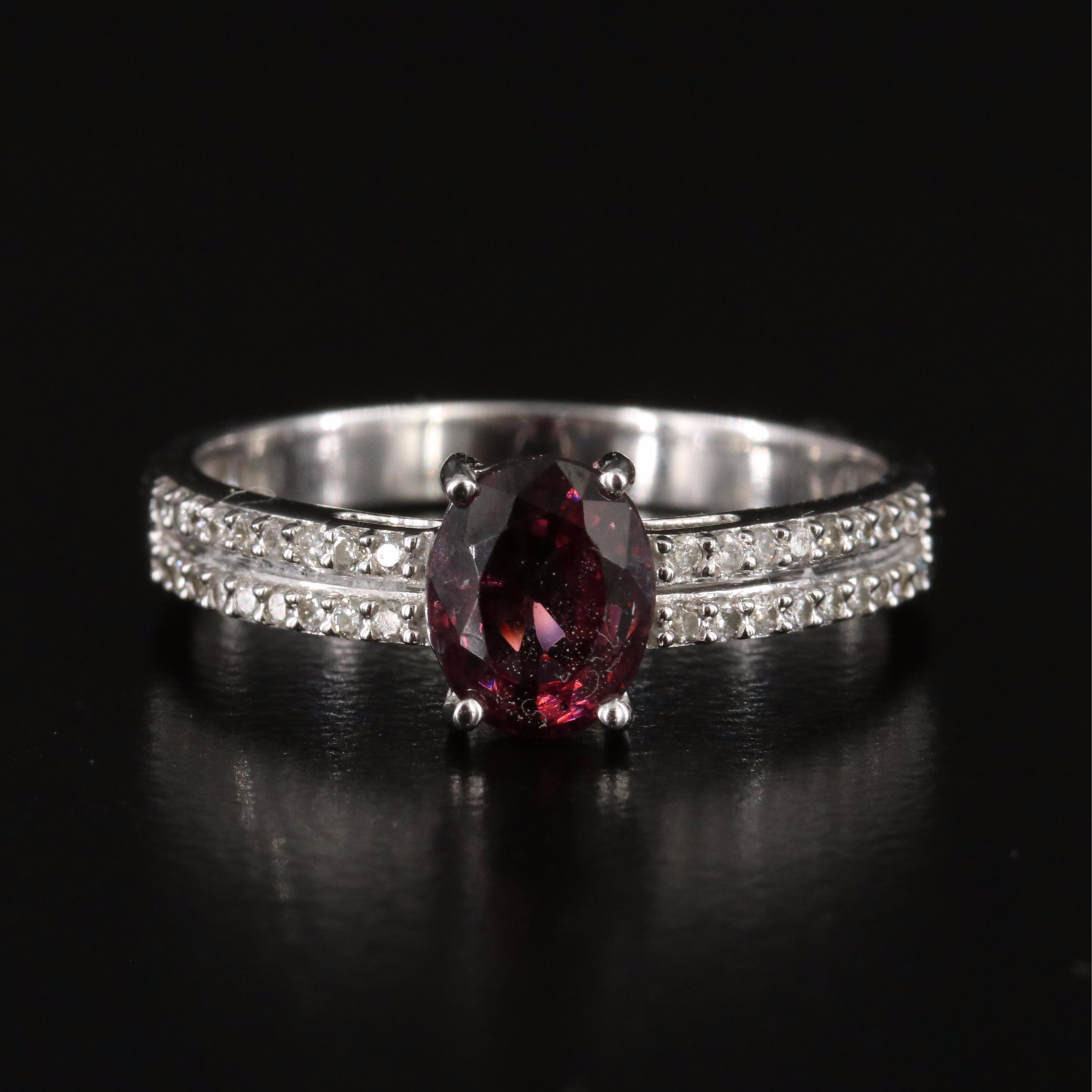 14K Spinel and Diamond Ring