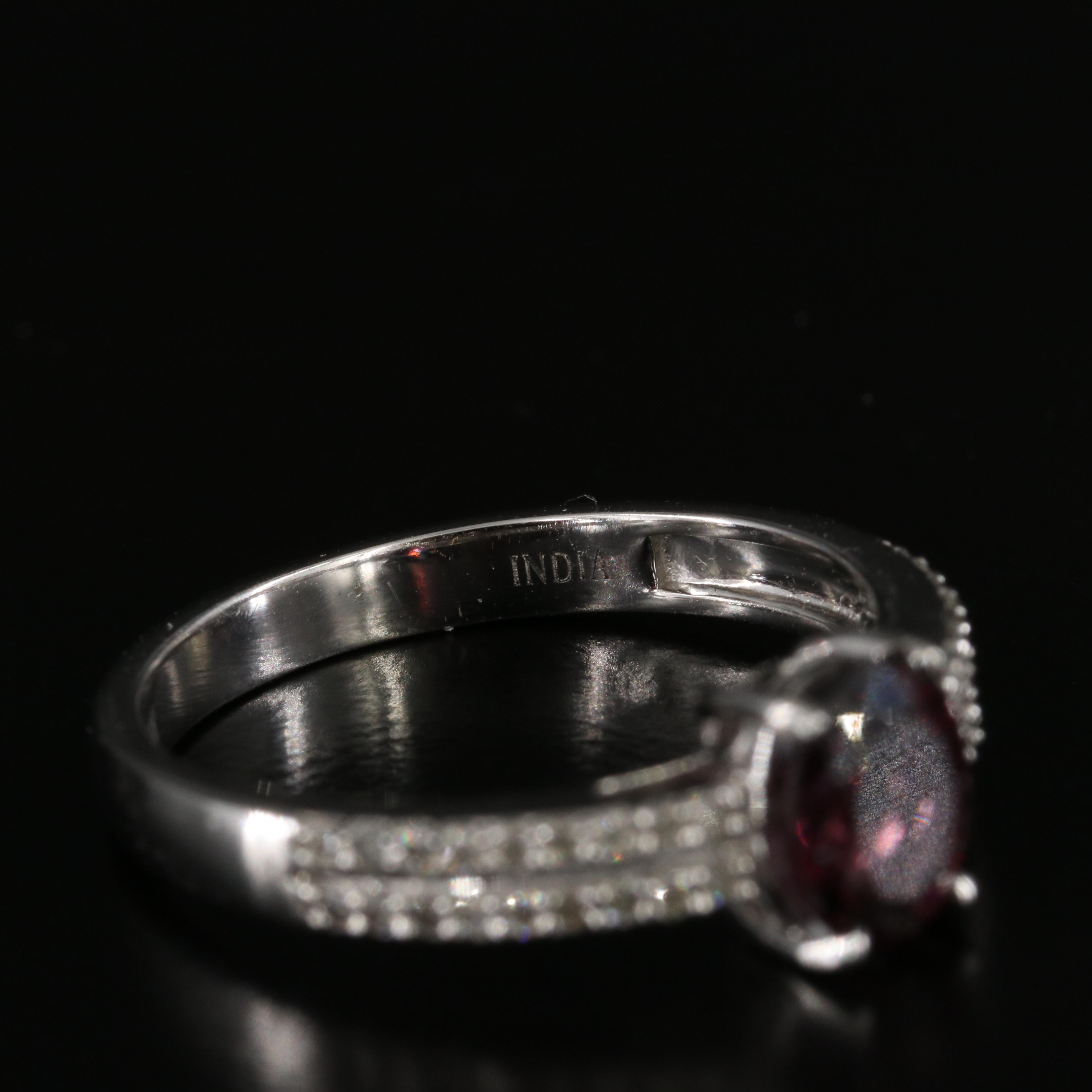 14K Spinel and Diamond Ring