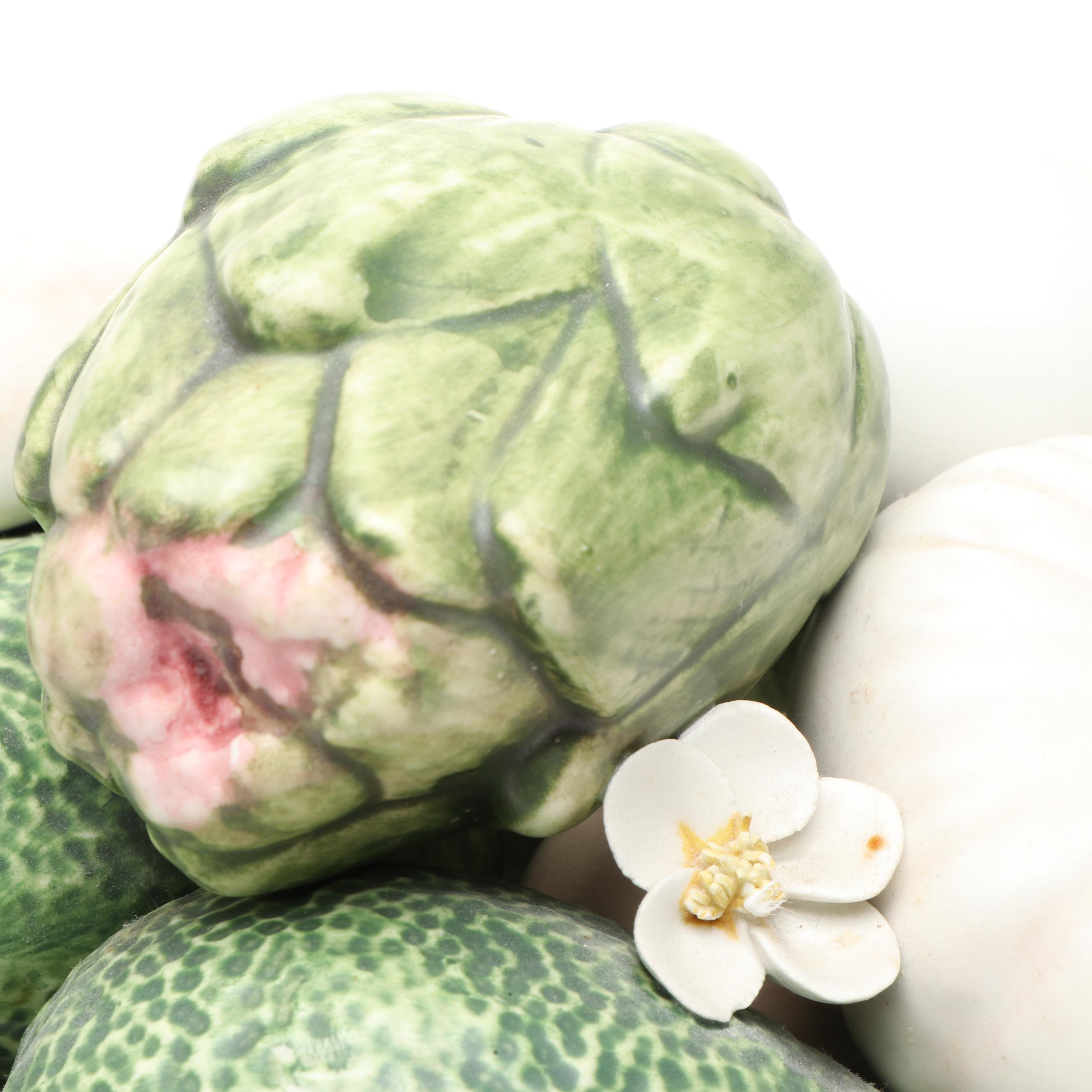 Italian Ceramic Vegetable Bowl, Late 20th Century