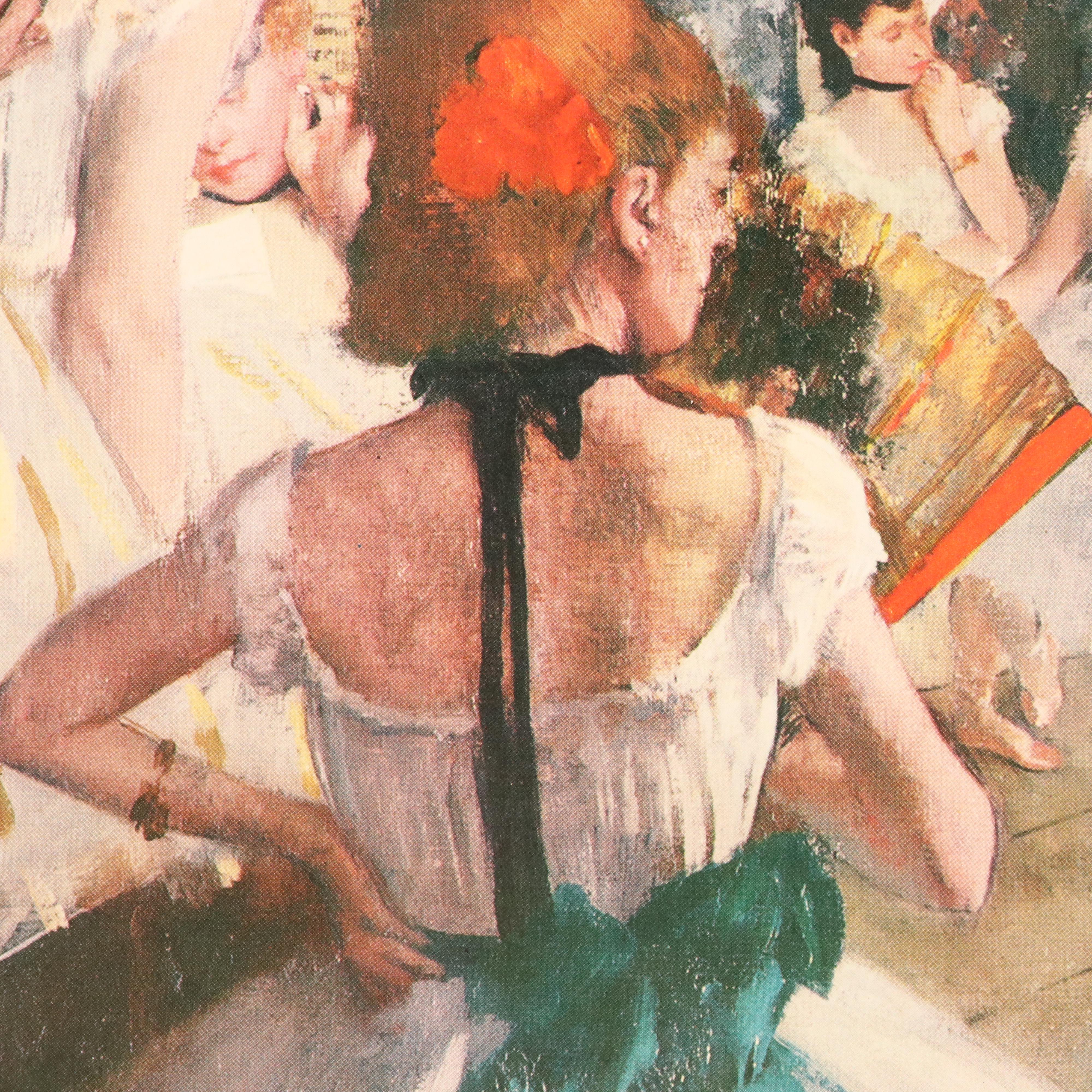 Offset Lithographs After Edgar Degas "Dancing Class" and Embroidery