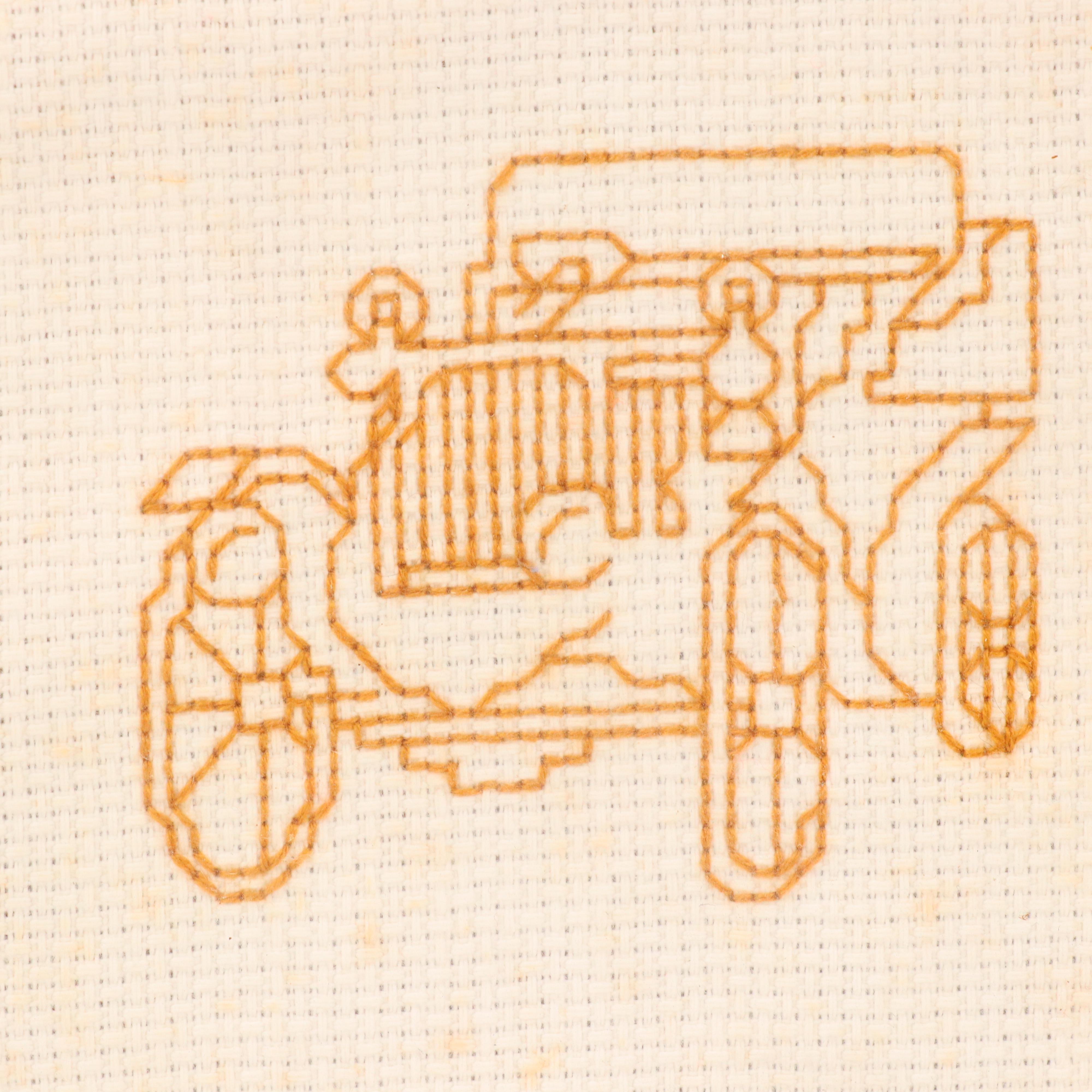 Offset Lithographs After Edgar Degas "Dancing Class" and Embroidery